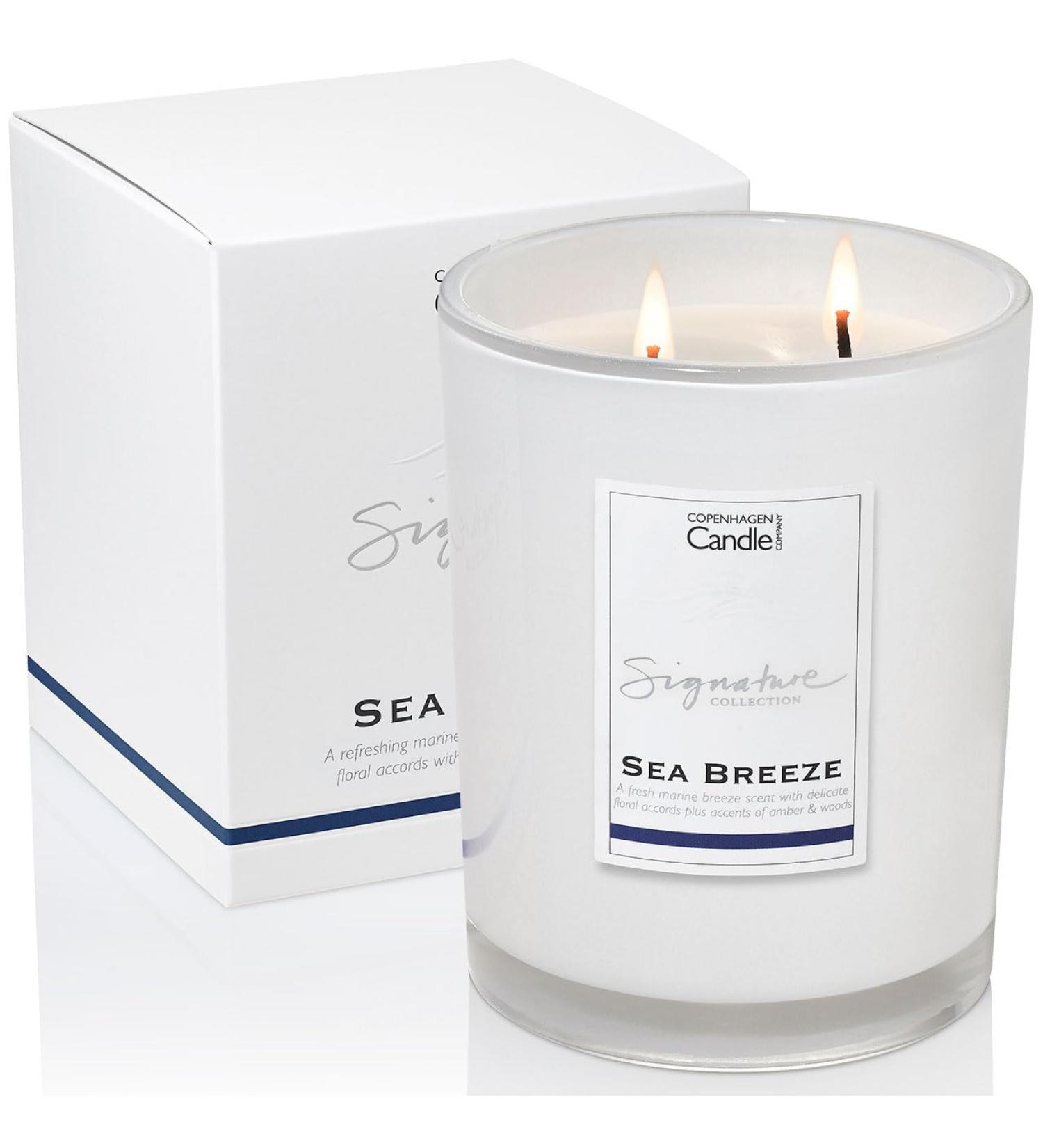 Luxury Scented Candle Gift Set - Sea Breeze | 45 Hours Burn Time | Natural Wax Blend | Hotel Collection by The Copenhagen Company - Buy Online on SooperMarket.com
