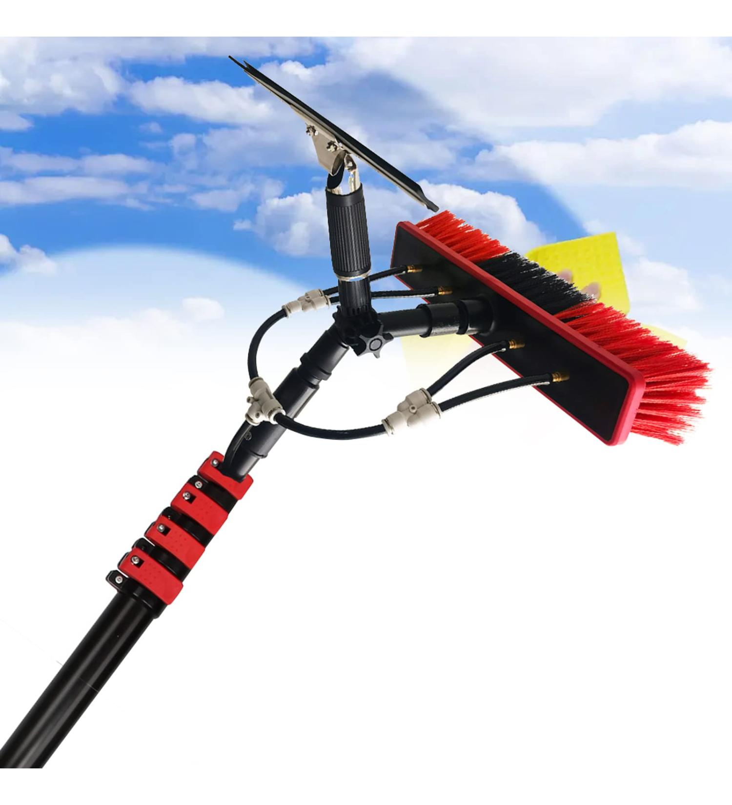 photovoltaic cleaner window cleaning pole Water Fed Pole Kit Window Cleaning Brush Equipment Water Fed Telesbrush Extendable Cleaner Conservatory Roof Photovoltaic Panel Cleaning Tool-20Ft/ Clear 20Ft - Buy Online on SooperMarket.com