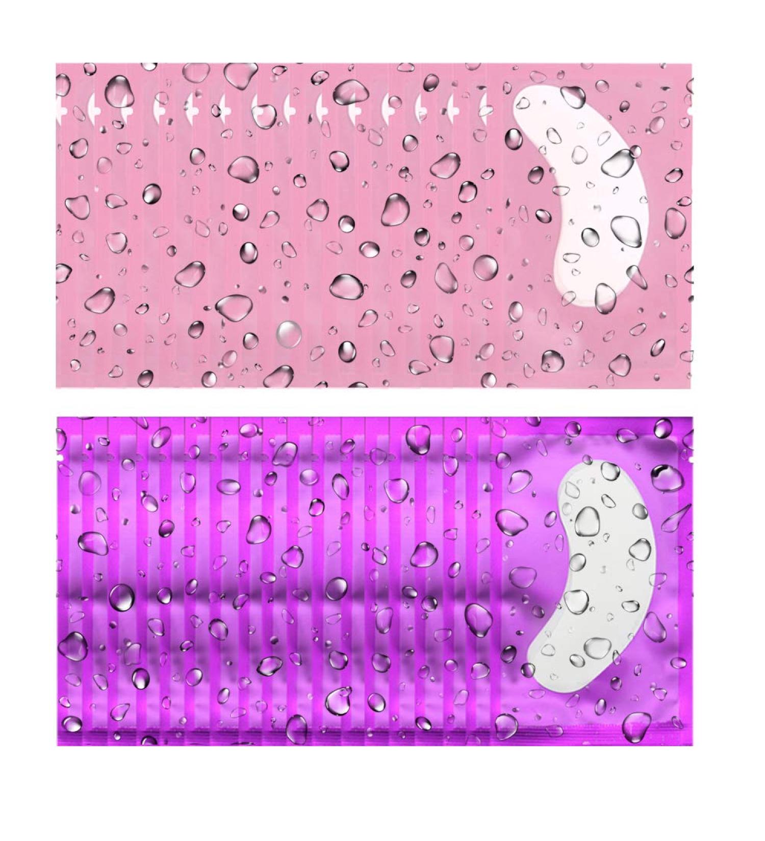 100 Pairs Under Eye Gel Pads for Lash Extensions - Pink+Purple | Lint Free Eyelash Extension Gel Patches Kit - Makeup Supplies - Buy Online on SooperMarket.com