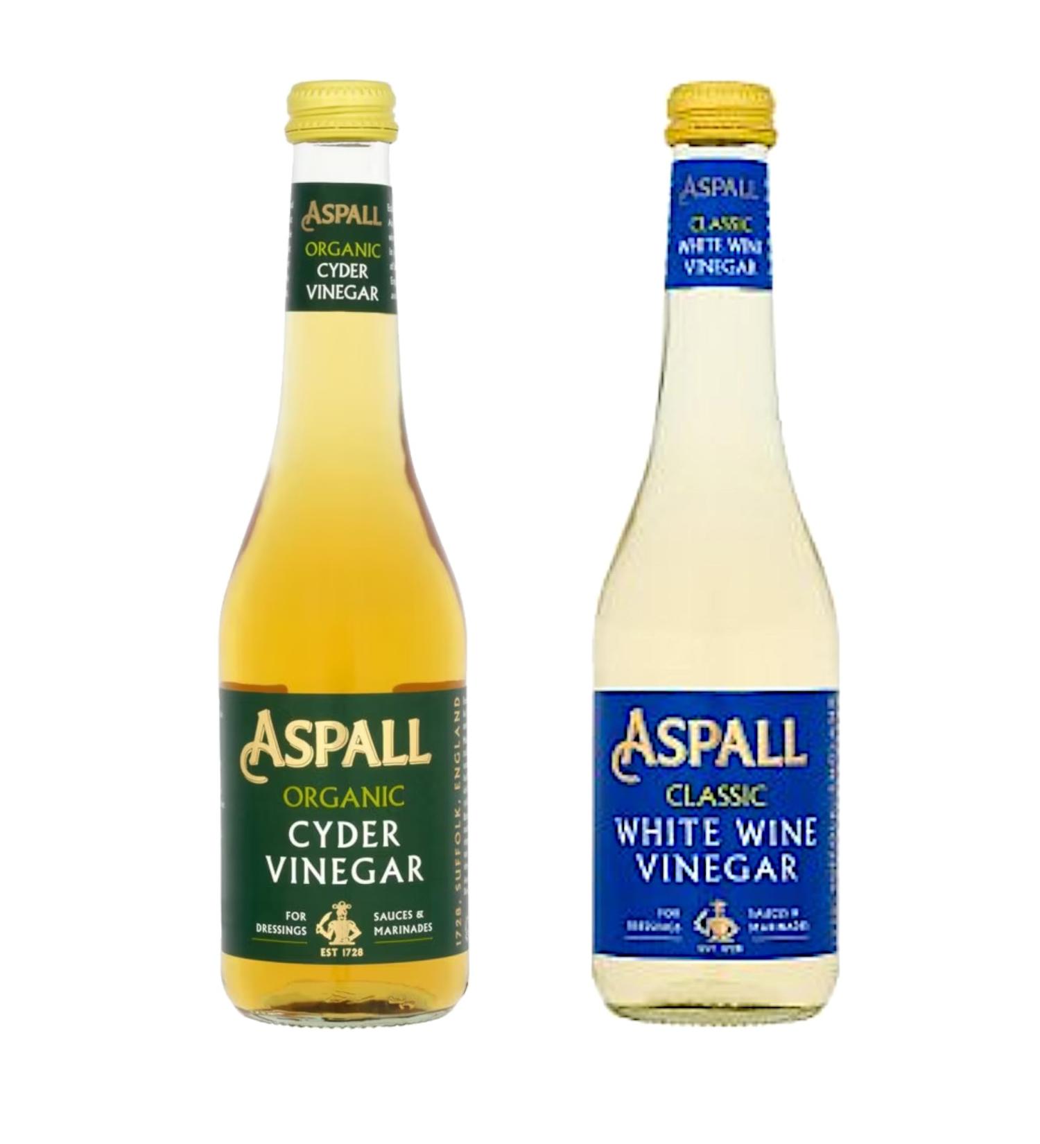 Apple Cider and White Wine Vinegar Bundle - Aspall Apple Cider Vinegar and White Wine Vinegar (2 x 350ml) - Buy Online on SooperMarket.com