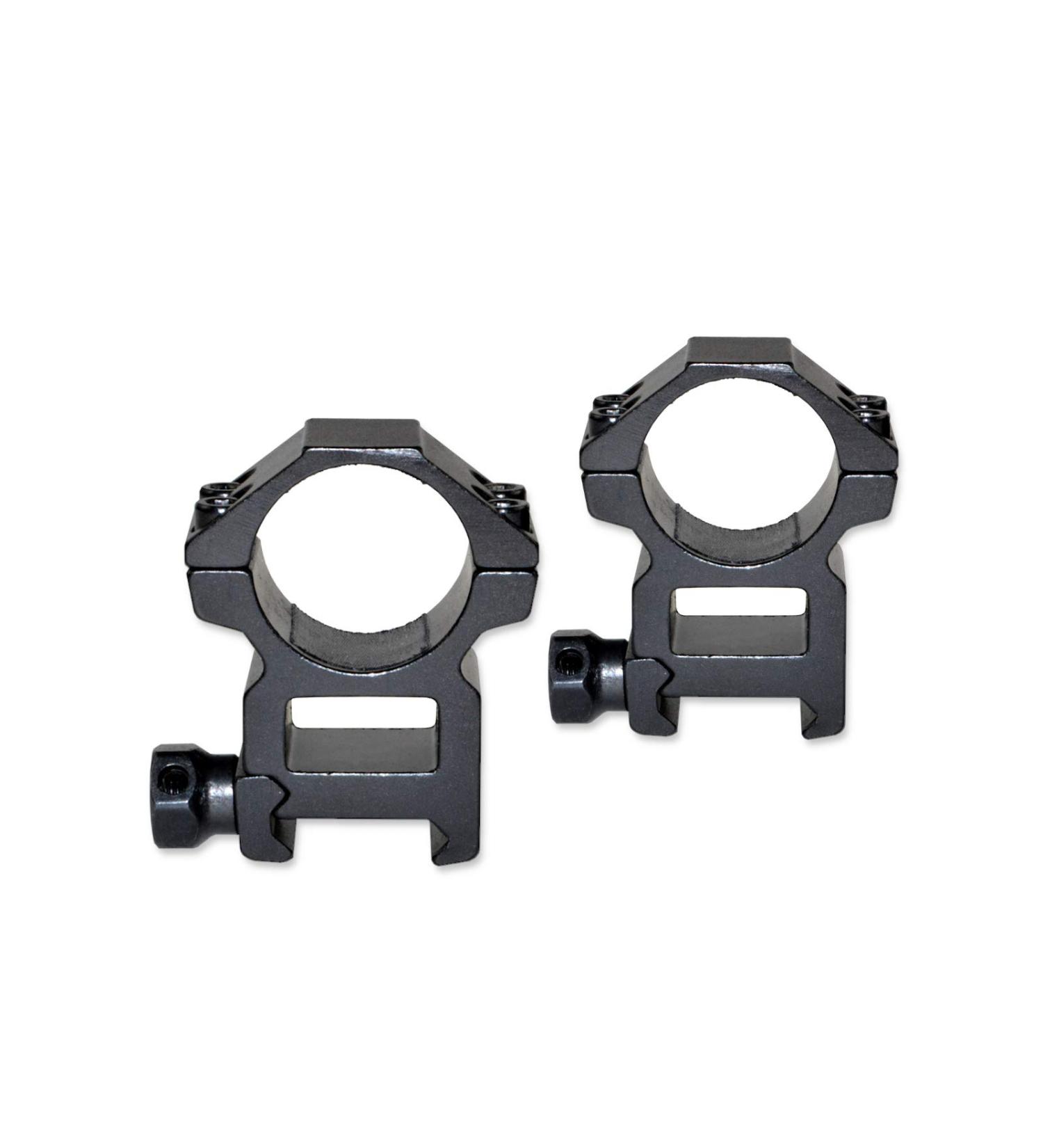 Sniper PT-25H4 1 High Profile Scope Rings with 4 Fasten Screws - Picatinny/Weaver Rail Security - Buy Online on SooperMarket.com