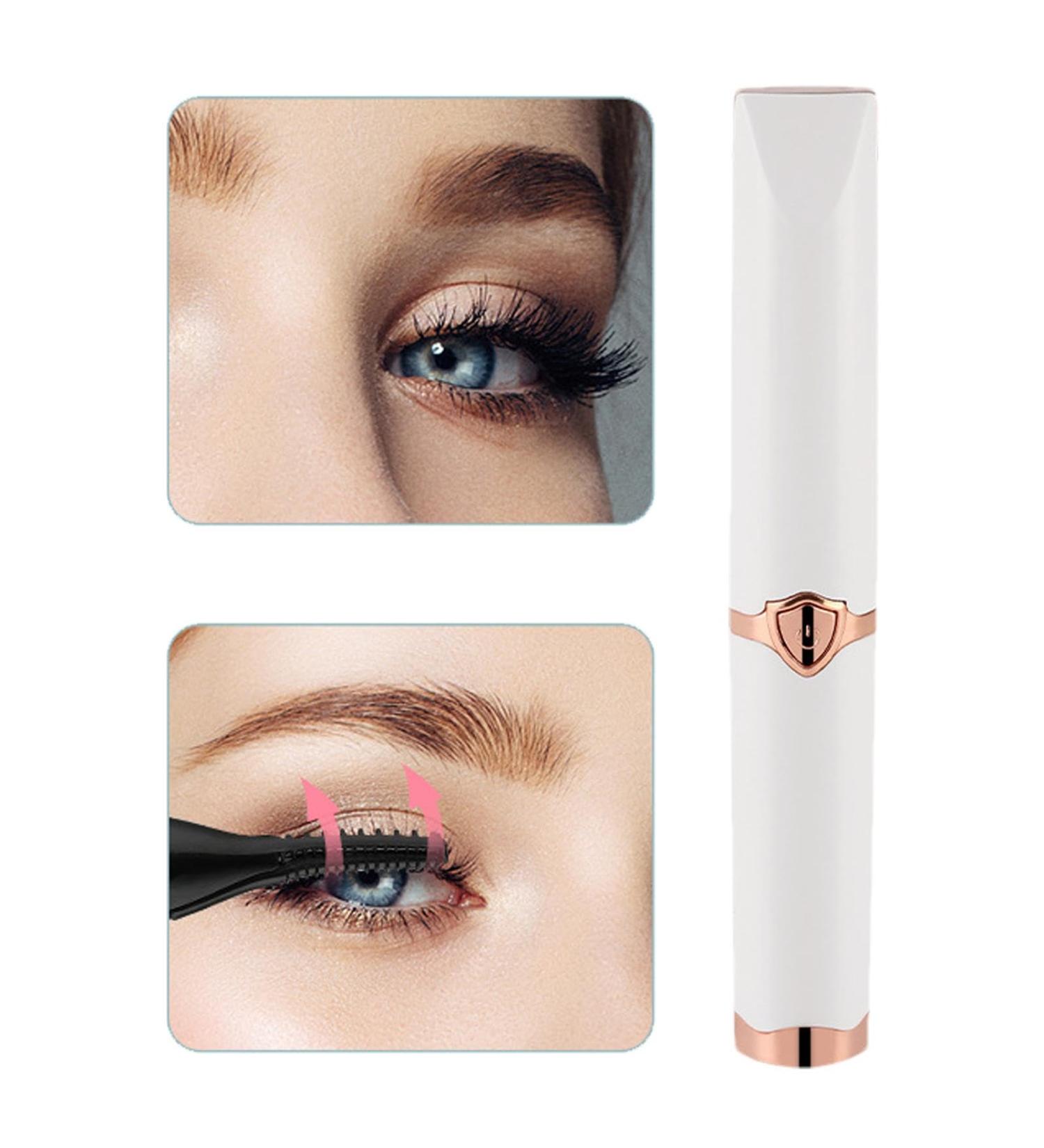 puzzlegame Electric Eyelash Curler | Rechargeable Eye Lash Styling Curler | Eye Lash Enhancer Electric Curling Tool for Beauty Salon Barbershop Travel White - Buy Online on SooperMarket.com