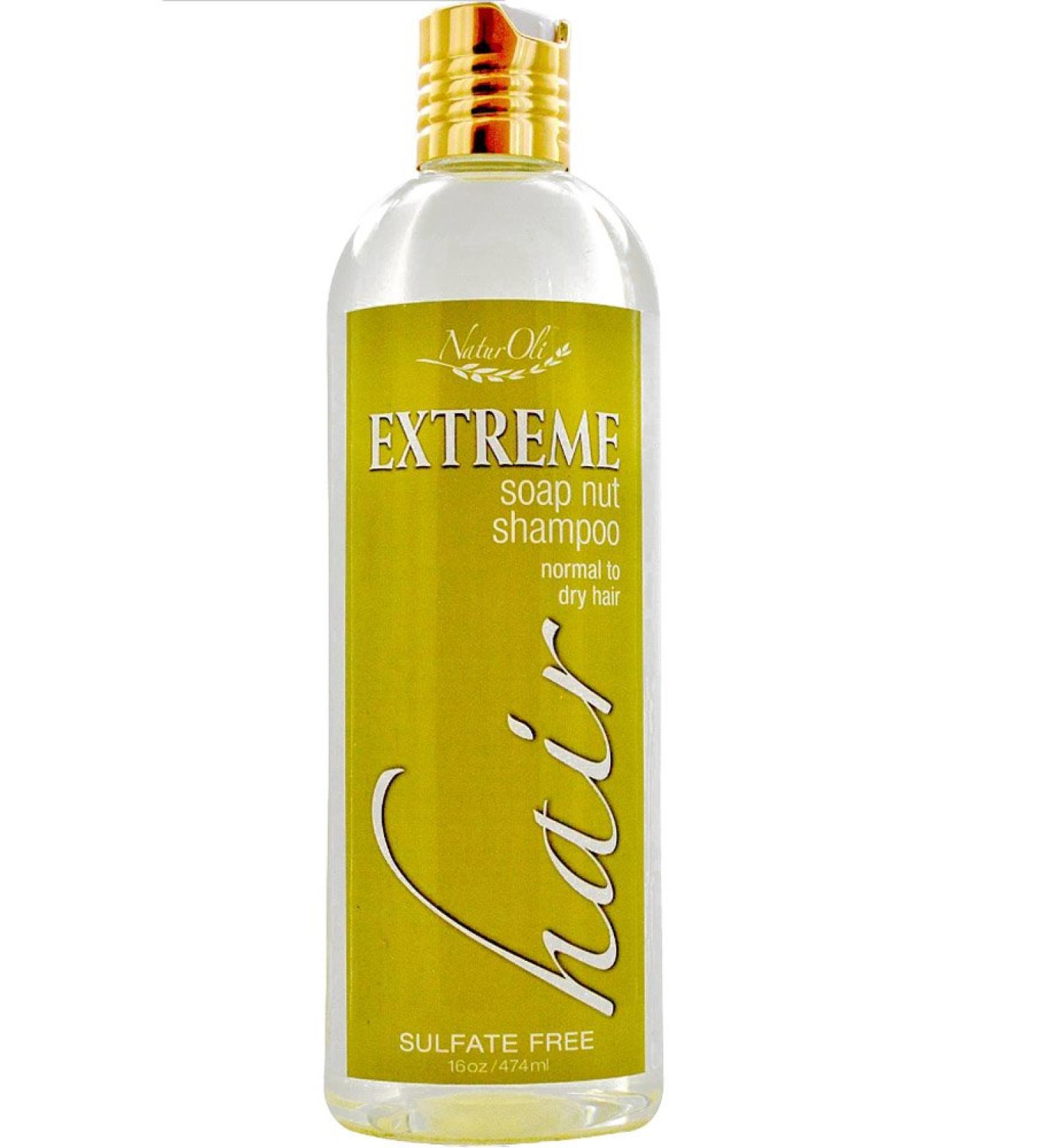 NaturOli Extreme Soap Nut Shampoo for Normal to Dry Hair - 16 oz (474 ml) - Buy Online on SooperMarket.com