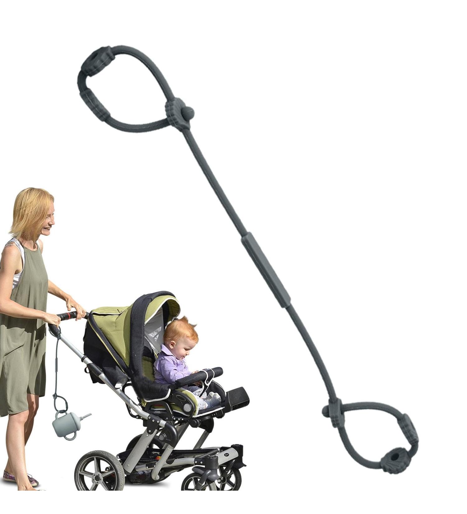 Veeteah Dark Gray Multifunctional Stroller Toy Holder & Pacifier Band | Adjustable Food Catcher Clip for High Chairs - Buy Online on SooperMarket.com