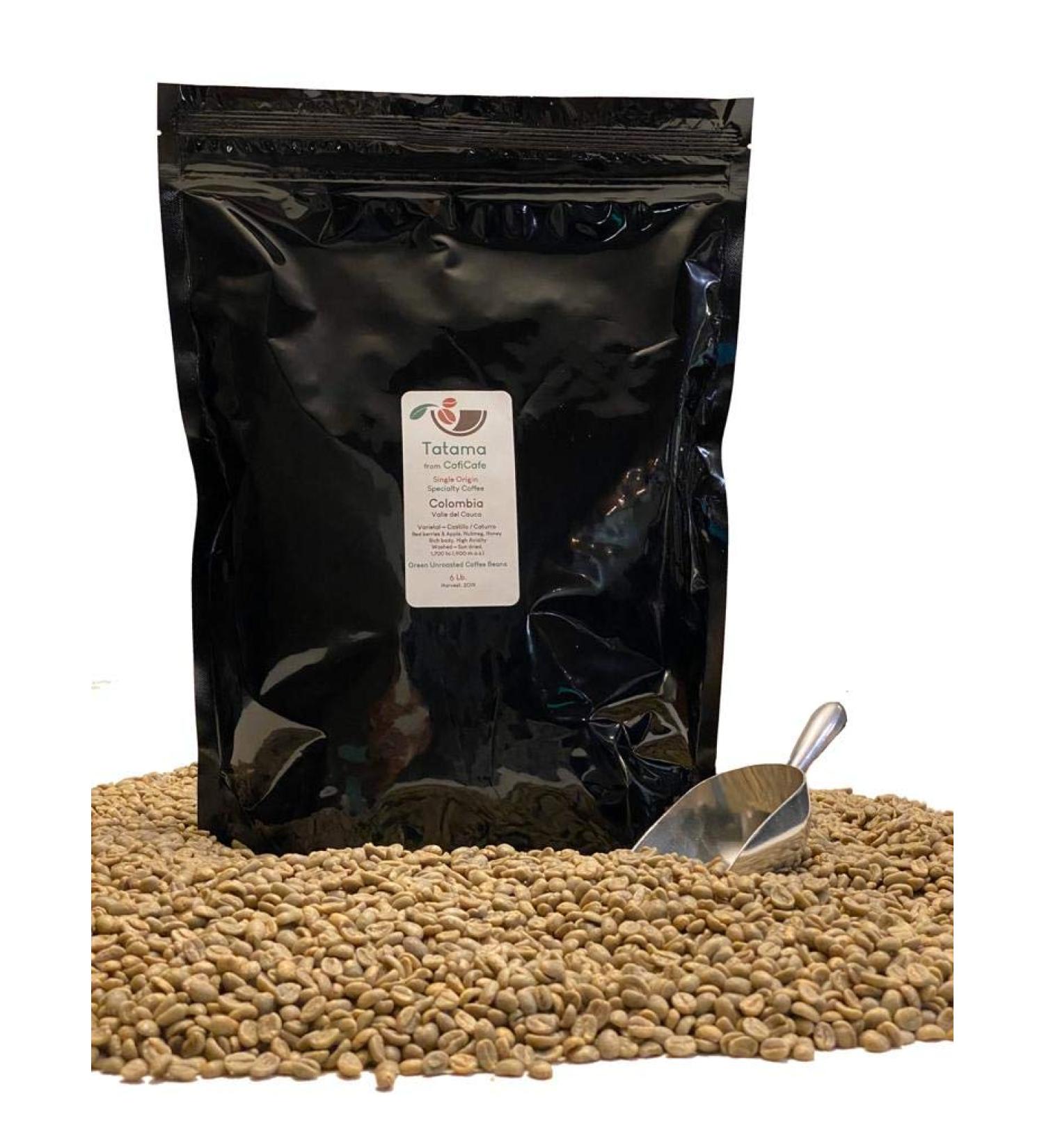 CofiCafe 6 Lbs Specialty Colombian Unroasted Green Coffee - Tatama Valle del Cauca (SCA 87) - Buy Online on SooperMarket.com