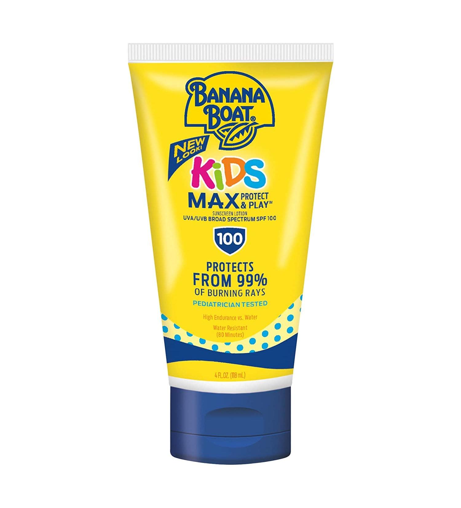 Banana Boat SPF 100 Kids Max Protect & Play Lotion 4oz (118ml) - Pack of 3 - Buy Online on SooperMarket.com