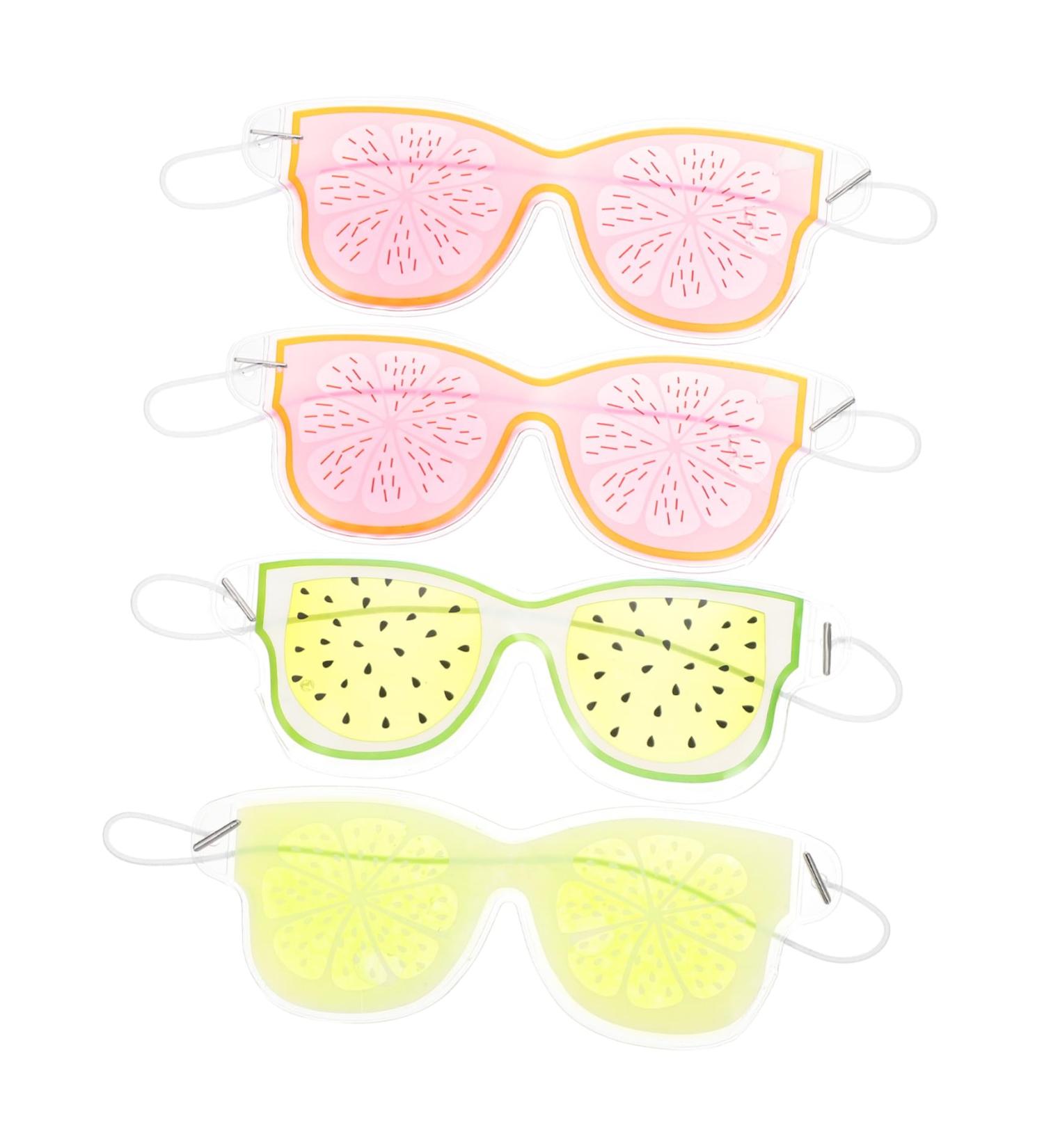 Lurrose 4pcs Gel Eye Mask Ice Pack Set - Cold Compress Cooling Eye Shade for Sleeping and Travel - Assorted Colors - 1 Count - Buy Online on SooperMarket.com