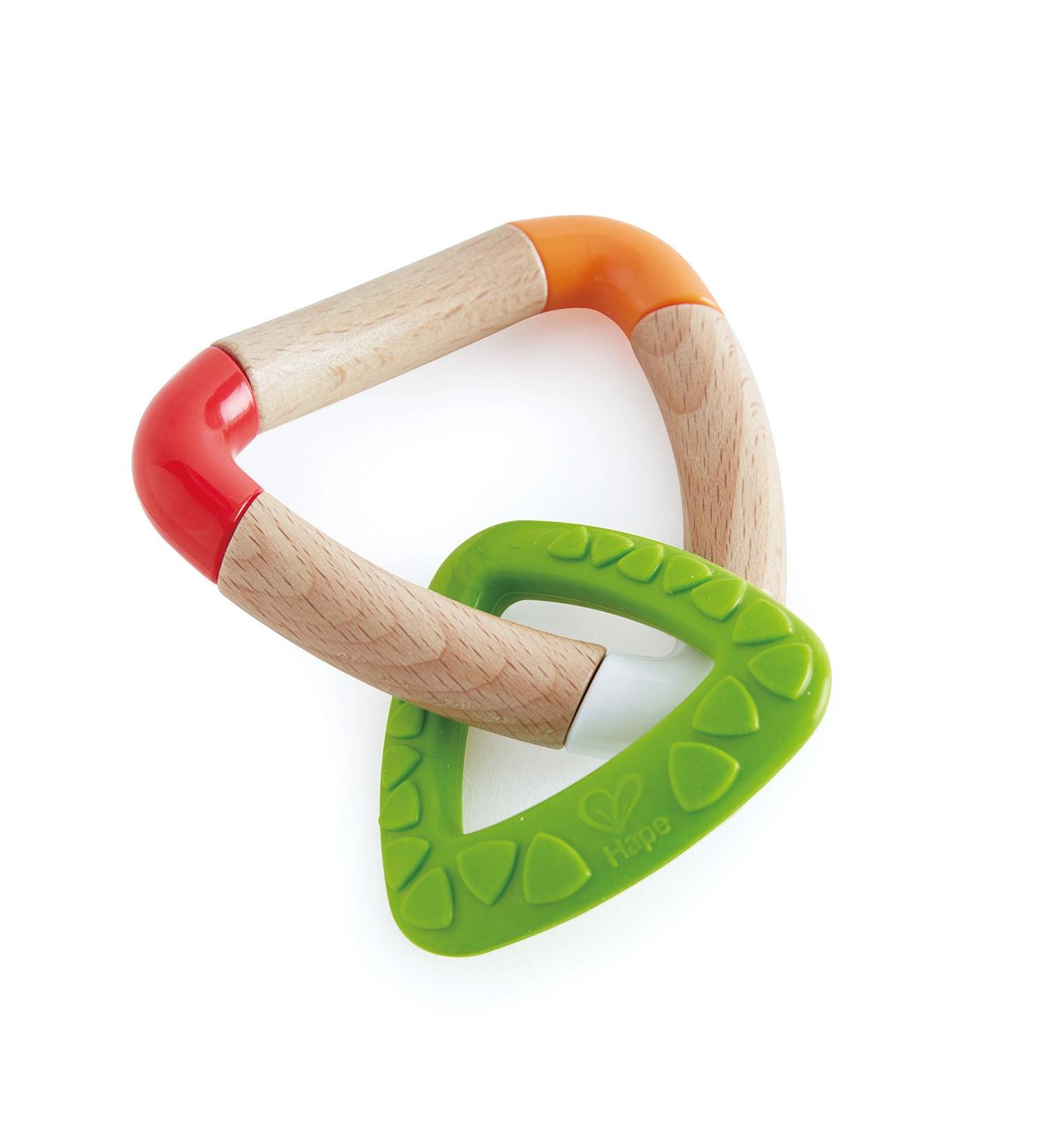 Buy Hape E0018 Triangle Bite Ring - Eco-Friendly Teething Toy for Babies | International Shipping Available - Buy Online on SooperMarket.com