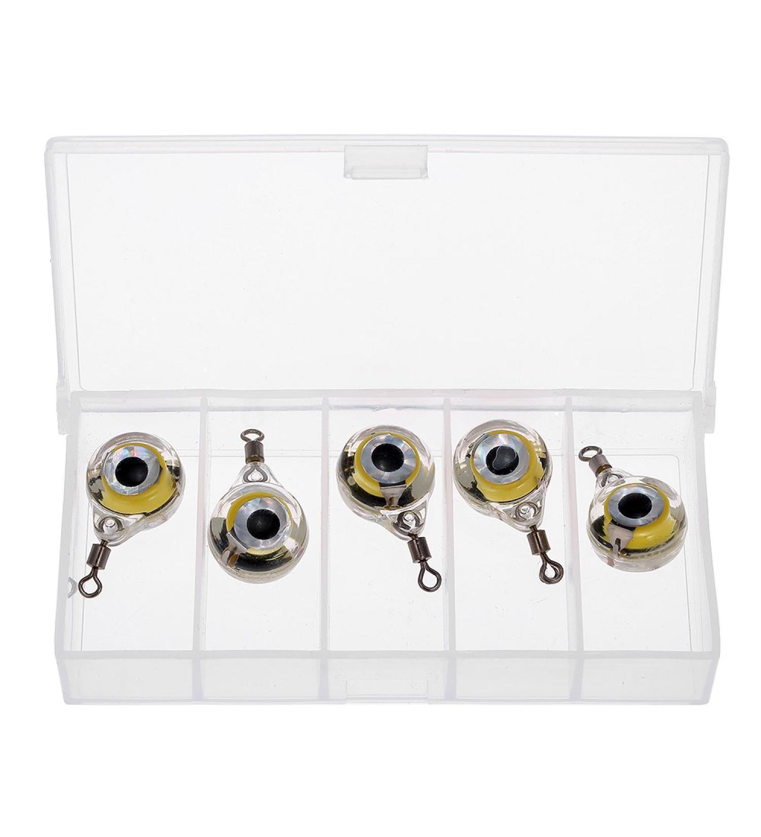 5PCS LED Fishing Light - Deep Drop Underwater Round Shape Squid Strobe Lure for Bait | International Shipping Available - Buy Online on SooperMarket.com