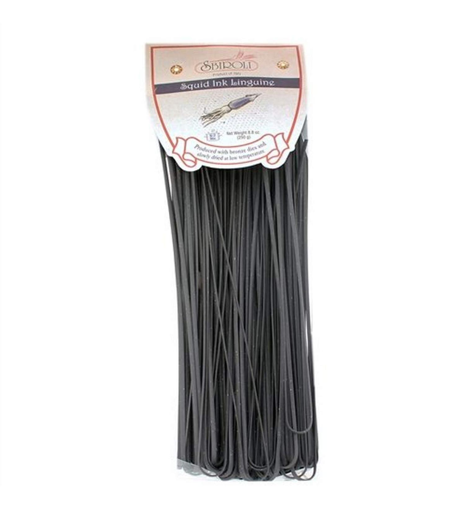 SBIROLI Linguine Squid Ink Flavor, 8.8 Ounce Squid Ink 1 pack
