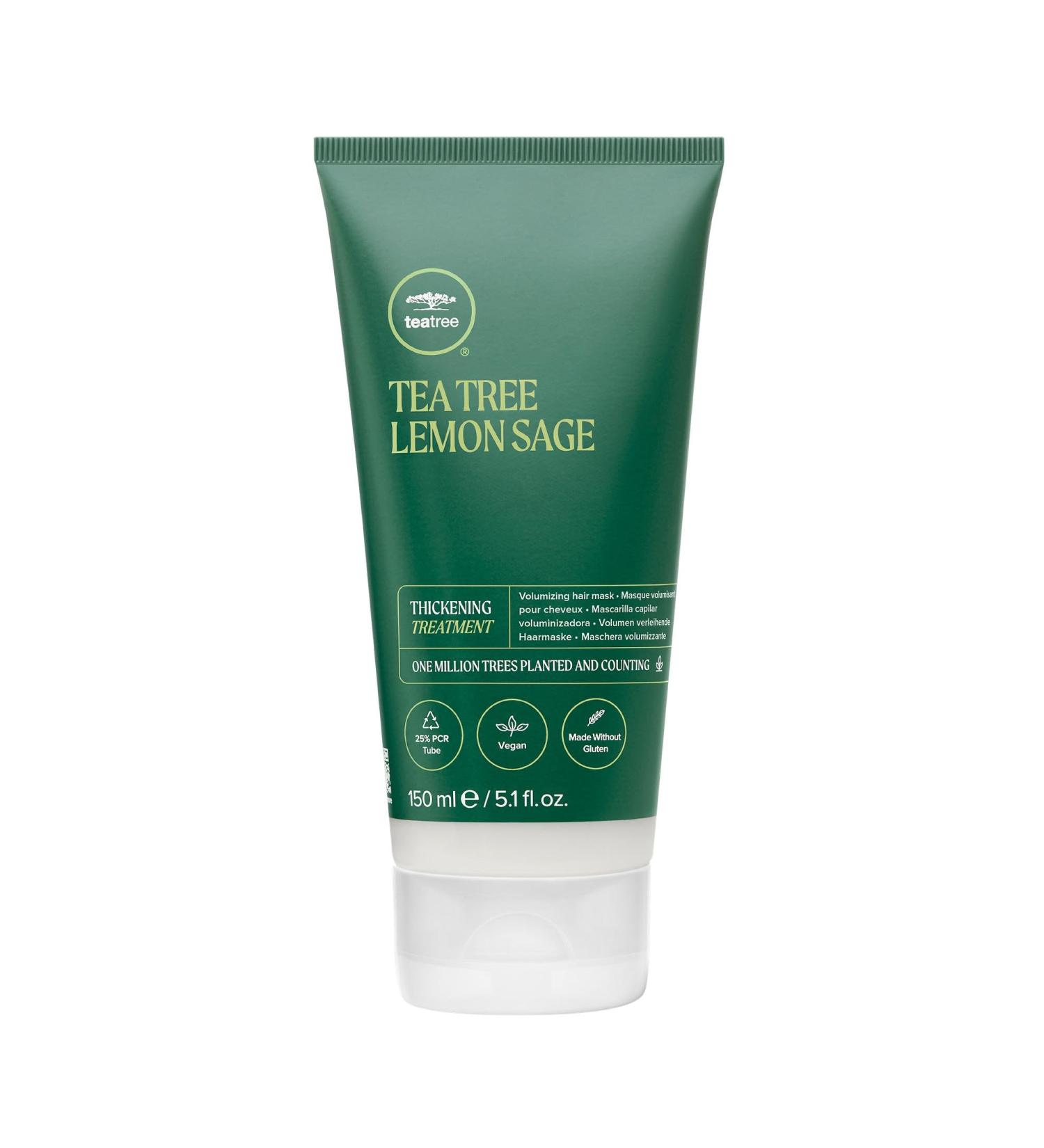 Tea Tree Lemon Sage Volumizing Hair Mask - Thickening Treatment for Fine Hair (5.1 oz) | International Shipping Available - Buy Online on SooperMarket.com