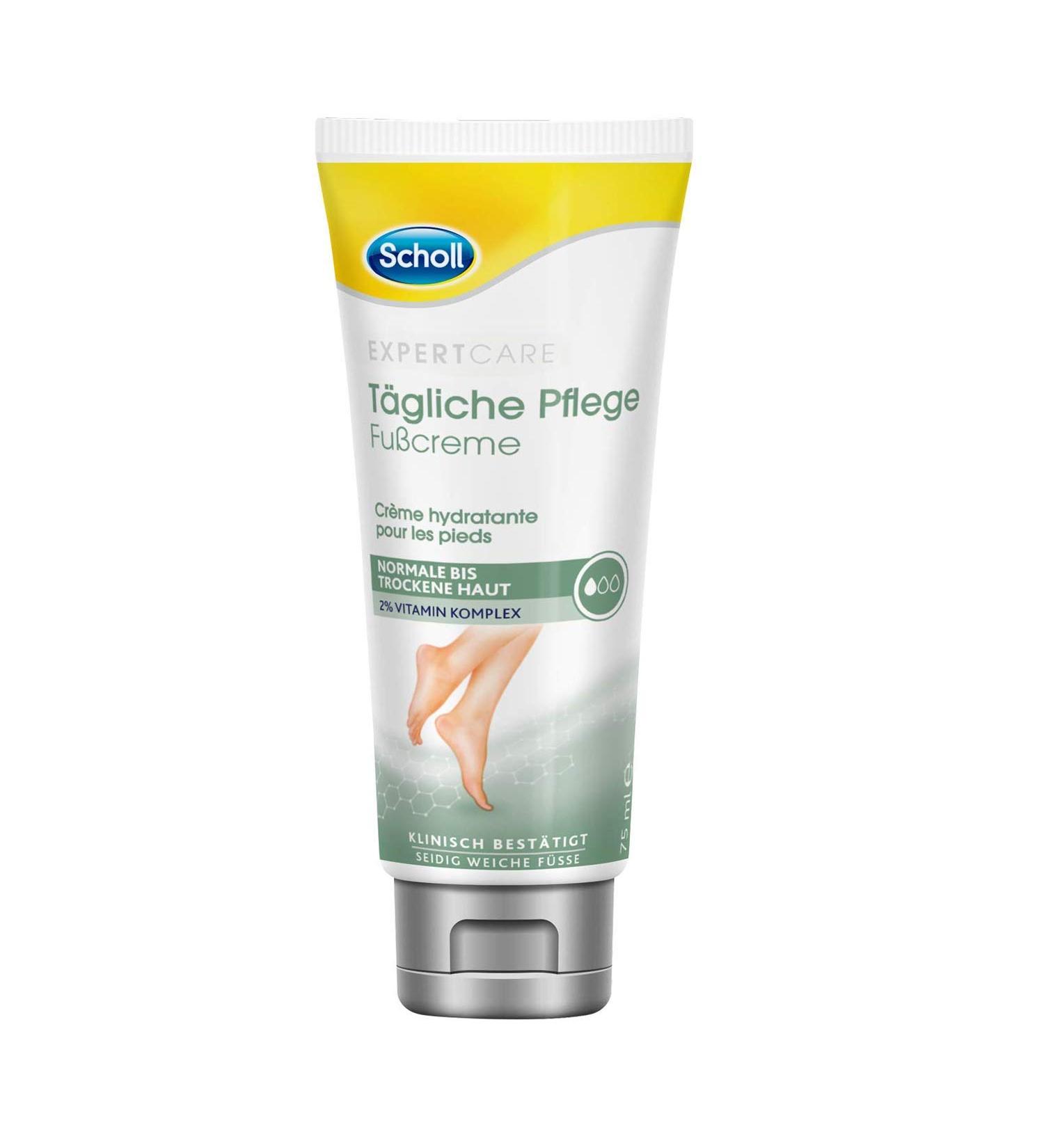 Scholl Expertcare daily foot cream - with 2% vitamin complex - ideal for rough and very dry feet - unfunded - quickly retracting - not fatty - 75 ml