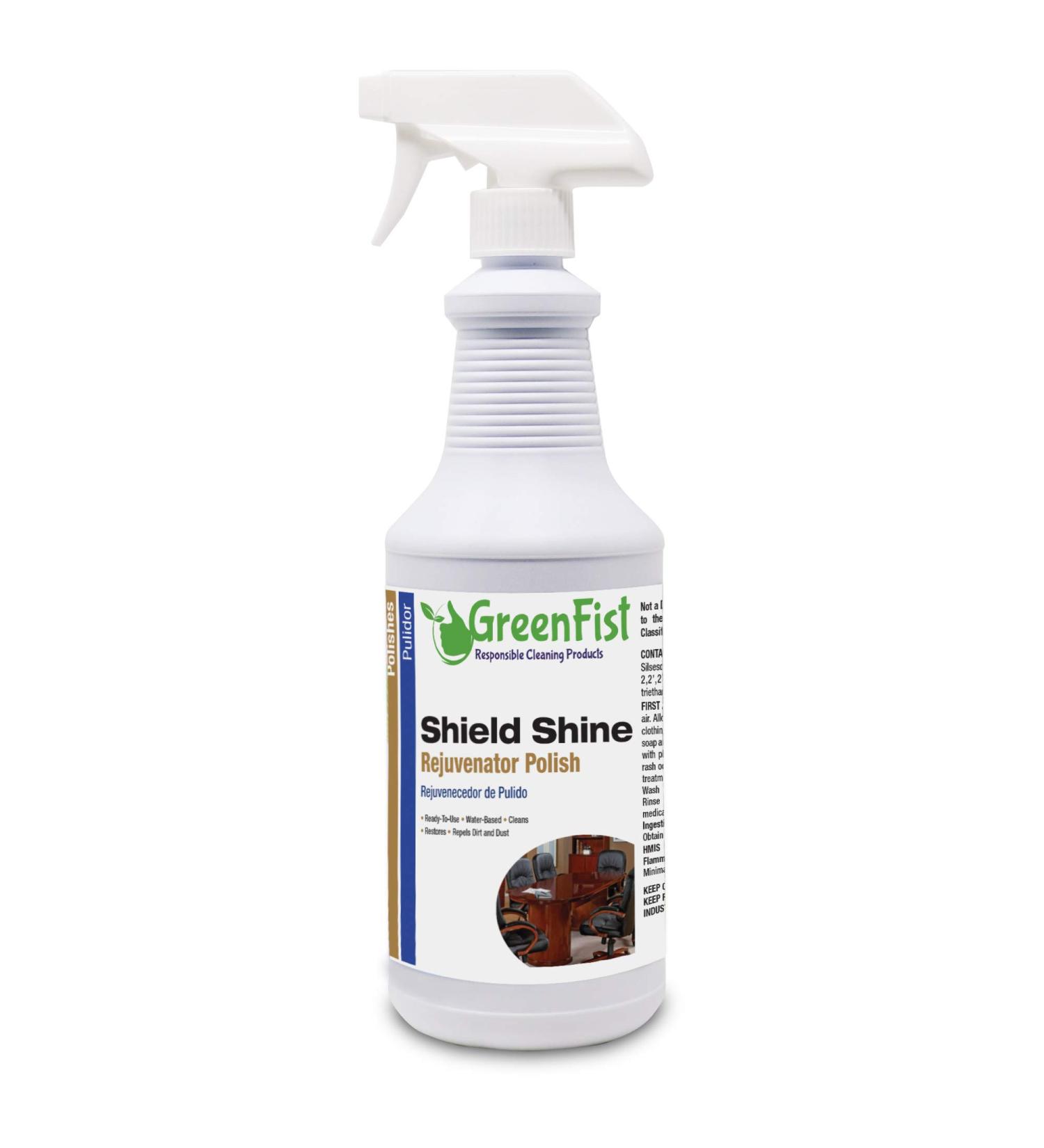 Shield Shine Rejuvenator All-in-One Polisher & Sealer for Vinyl Leather Plastic Rubber Wood Metal Chrome & Fiberglass 32oz Spray for International Shipping - Buy Online on SooperMarket.com
