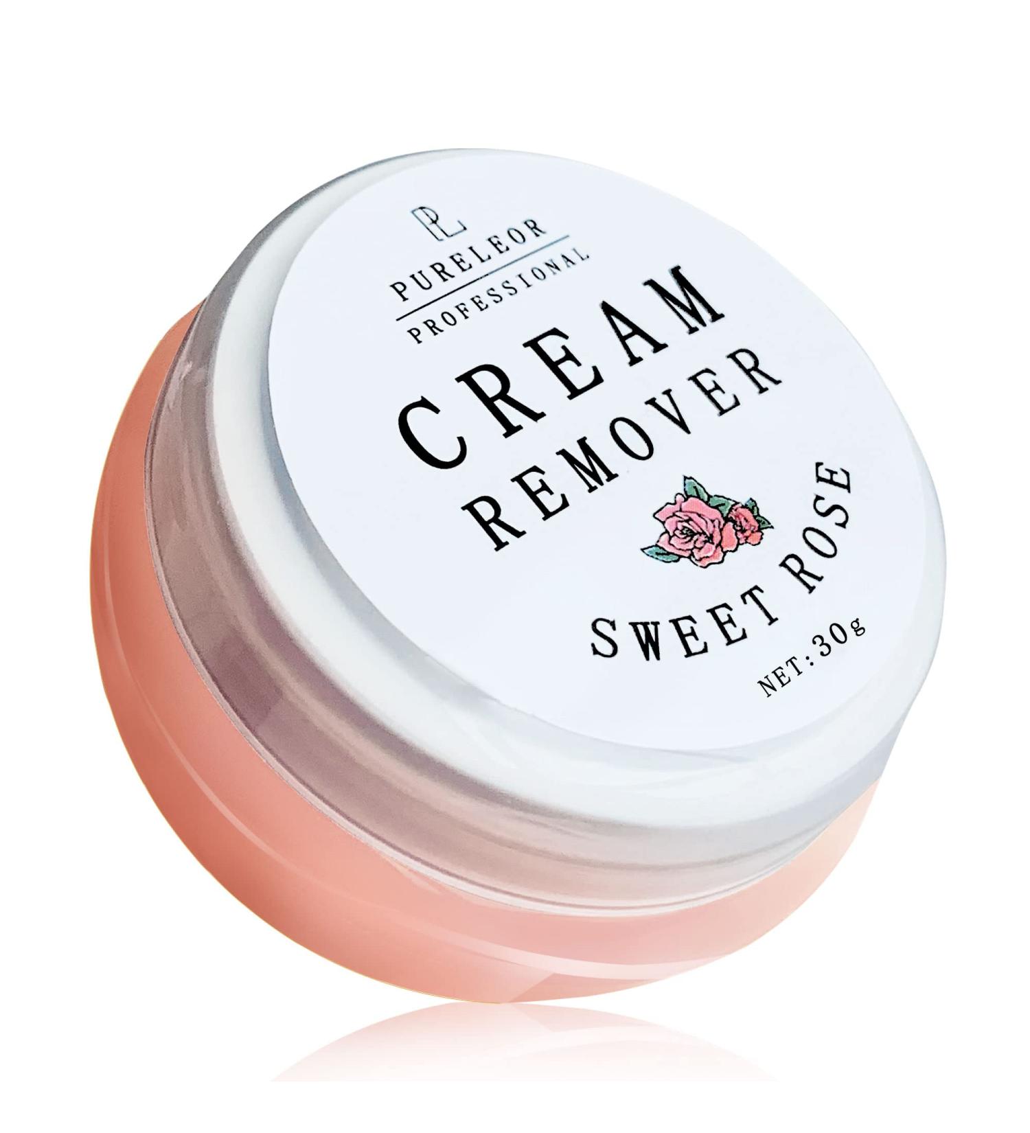 Eyelash Extensions Remover Cream 30g | Low Irritation Fast Action Adhesive Remover for Sensitive Eyes - Sweet Rose - Buy Online on SooperMarket.com