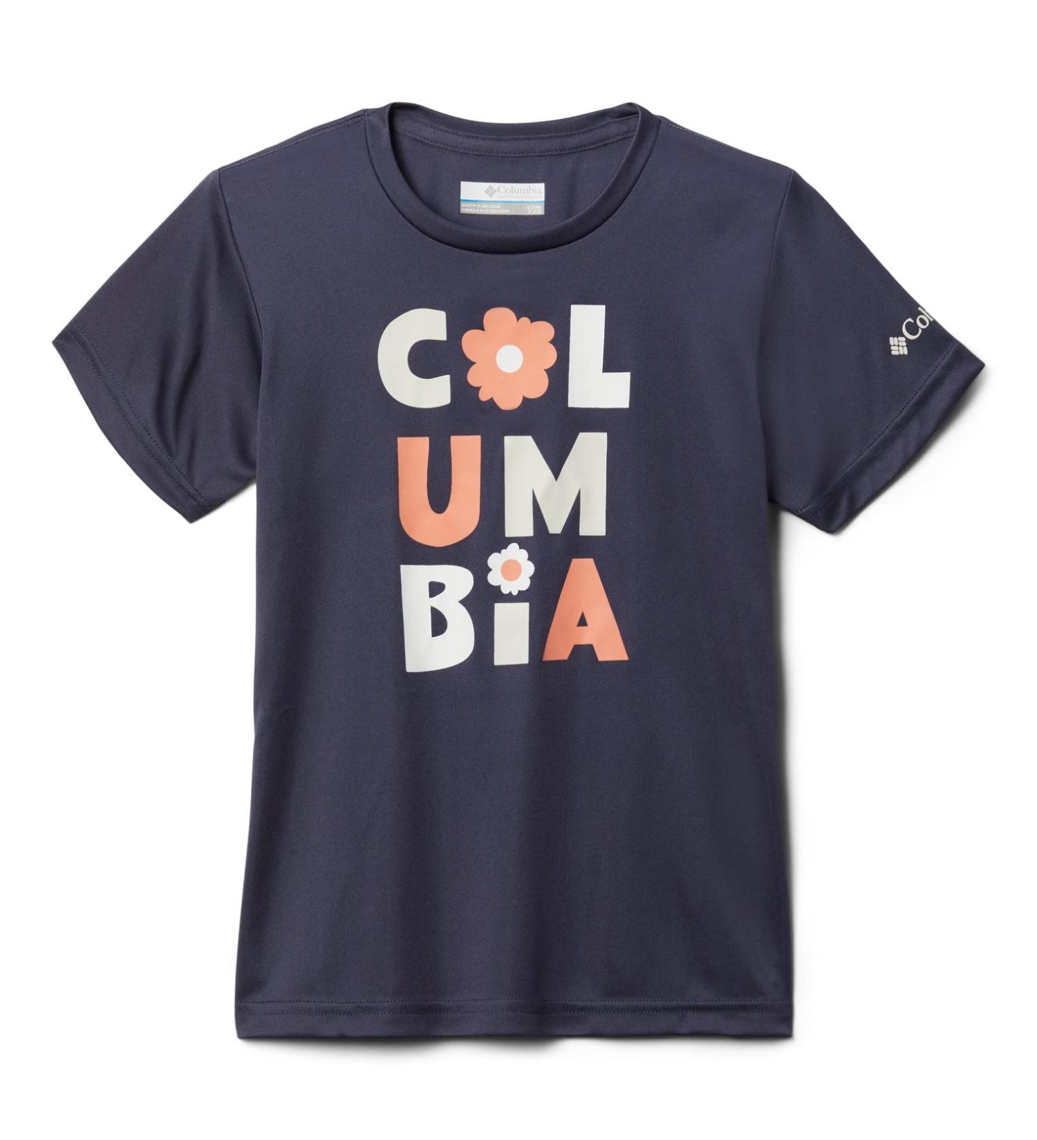 Columbia Girls' Nocturnal Flowery Graphic Shirt - X-Small | Mirror Creek Short Sleeve - Buy Online on SooperMarket.com