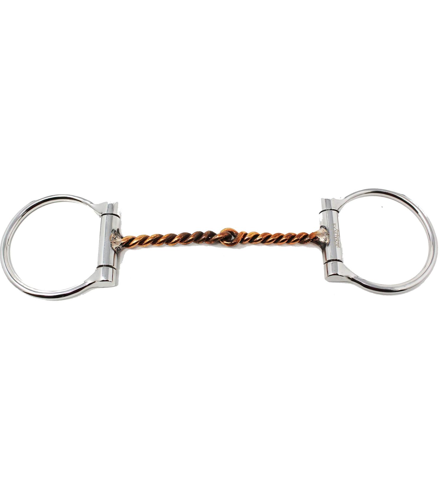 Horse Stainless Steel Copper Twisted Wire Mouth D-Ring Snaffle Bit 35311v 4-1/2" Mouth