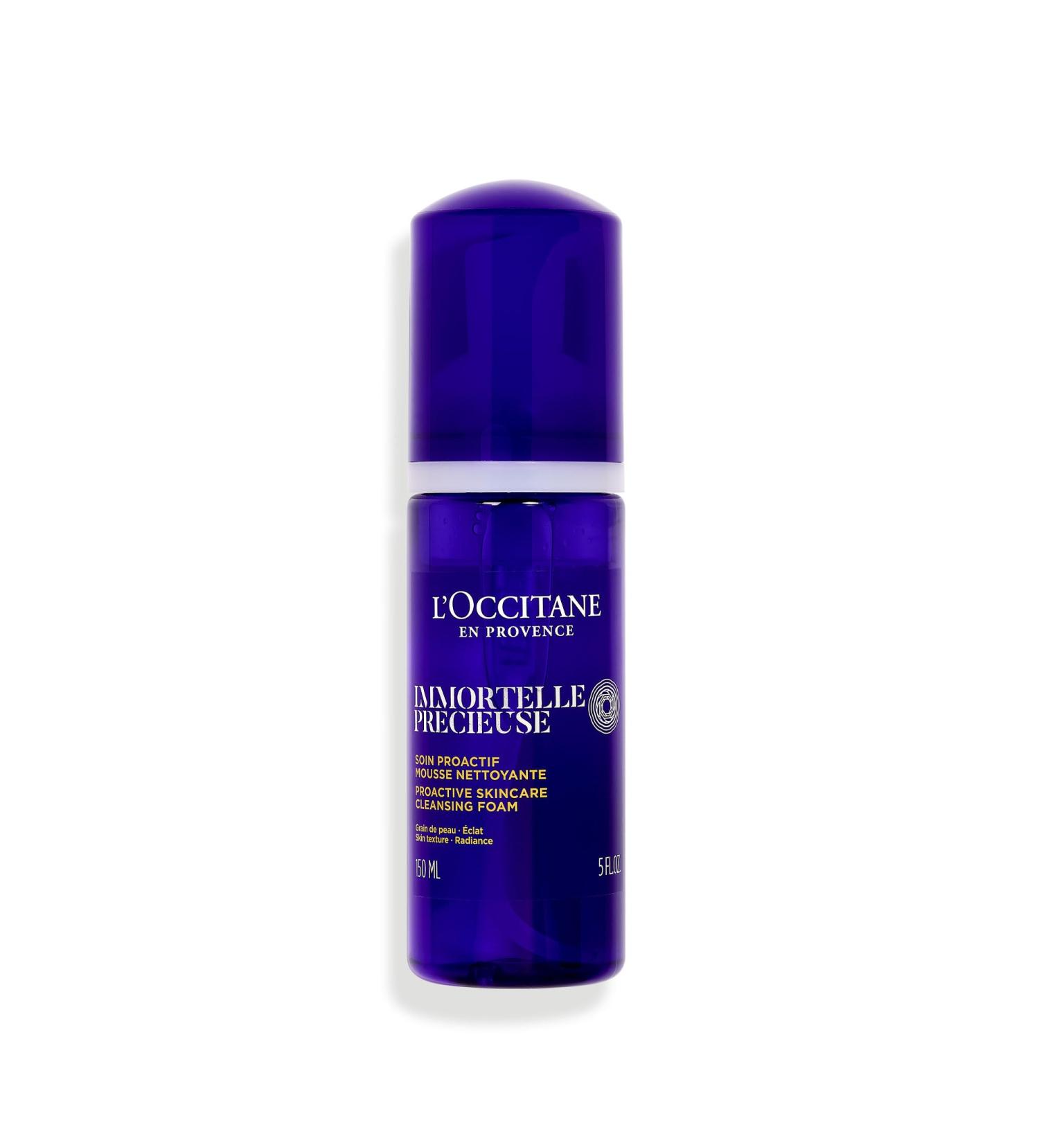 L'OCCITANE Immortelle Precious Foam 150ml | Vegan & 99% Readily Biodegradable | Natural Alternative to Retinol | Luxury & Clean Beauty Skincare for All Skin Types