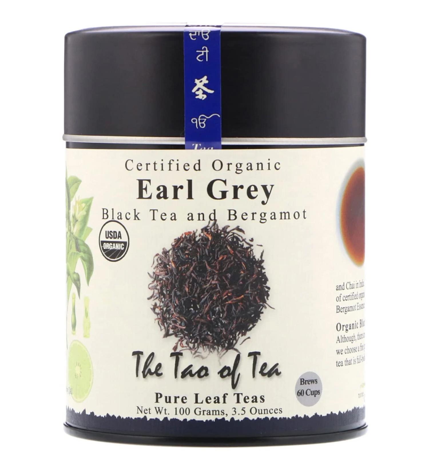 Organic Black Tea & Bergamot Earl Grey - The Tao of Tea 3.5 oz (100g) - Buy Online on SooperMarket.com