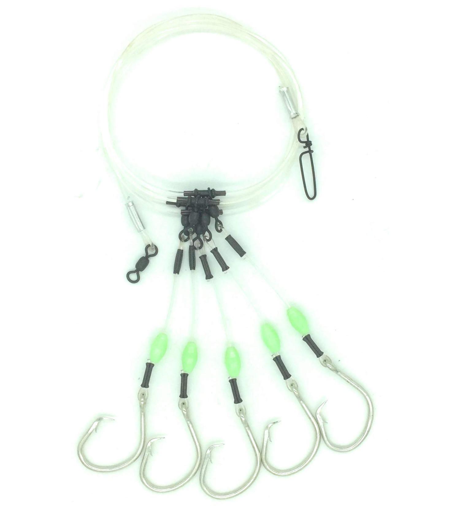 End Game Tackle Company Deep Drop Snapper Rig with Glow Beads 11/0