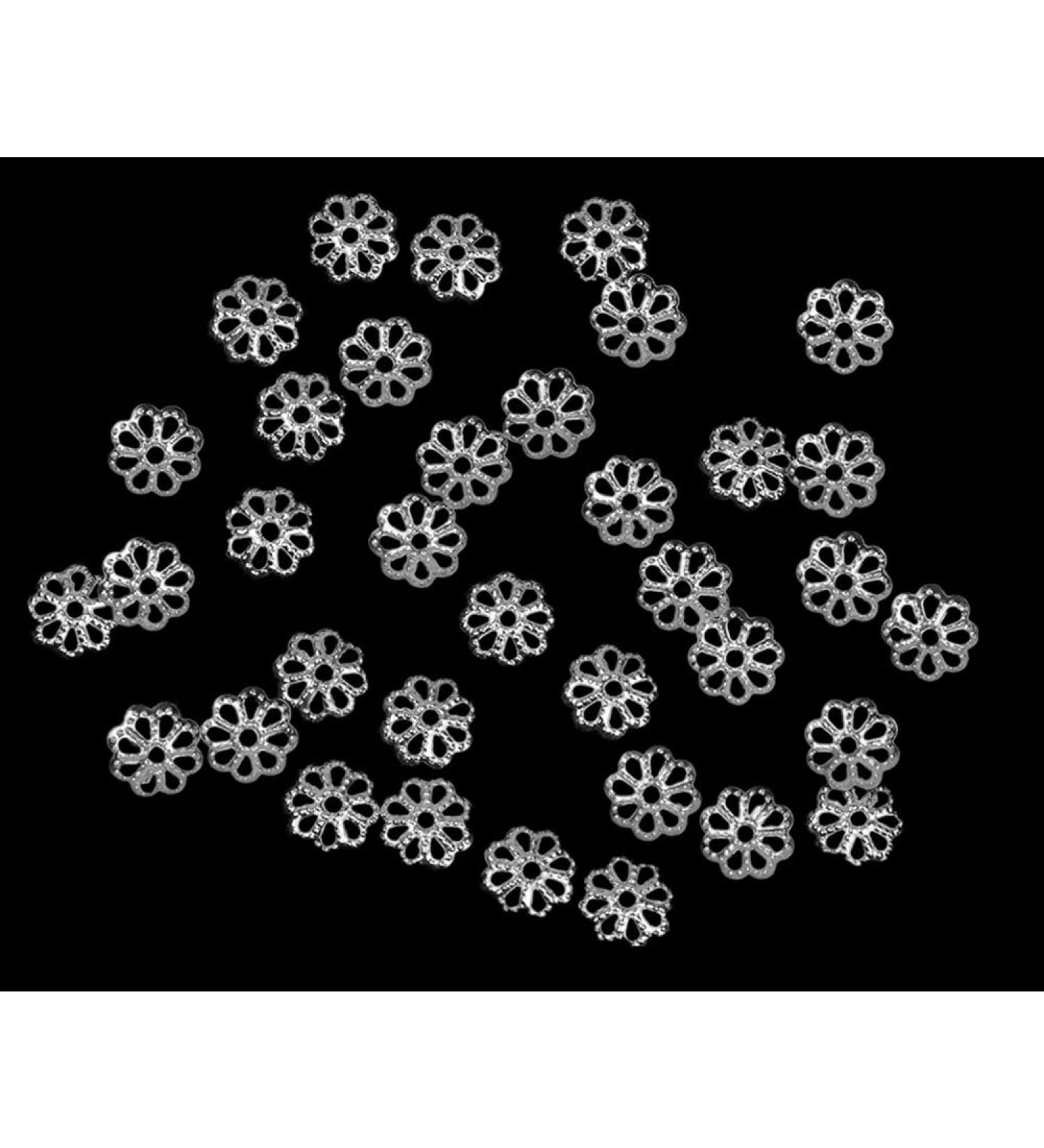 500pcs Silver 6mm Flower Bead Caps for Jewelry Making - Beautiful Bead Caps - Buy Online on SooperMarket.com