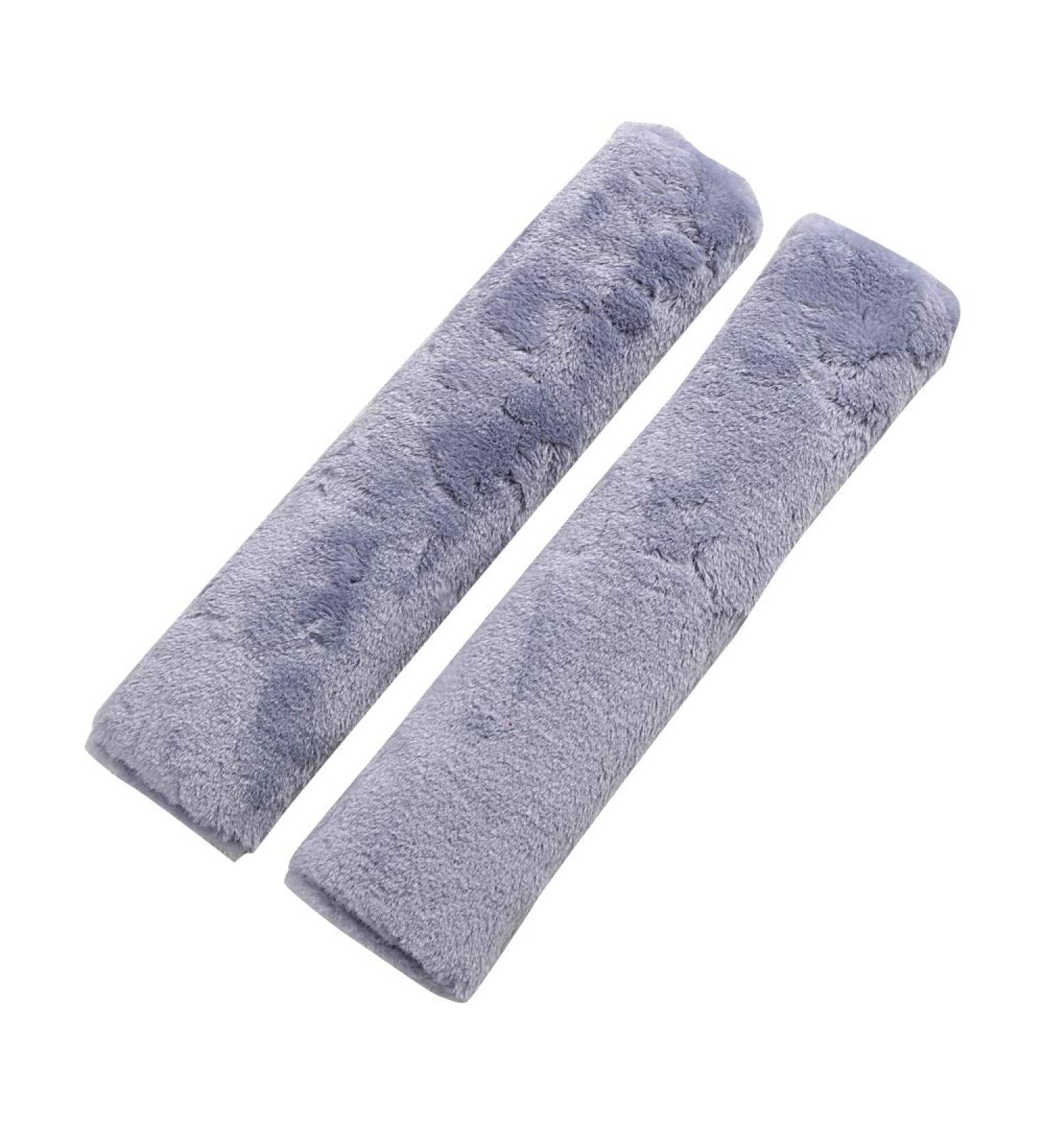 Suntrade Soft Lambskin Seat Belt Covers Safety Shoulder Pads for Adults & Kids Gray Car Accessories - Buy Online on SooperMarket.com
