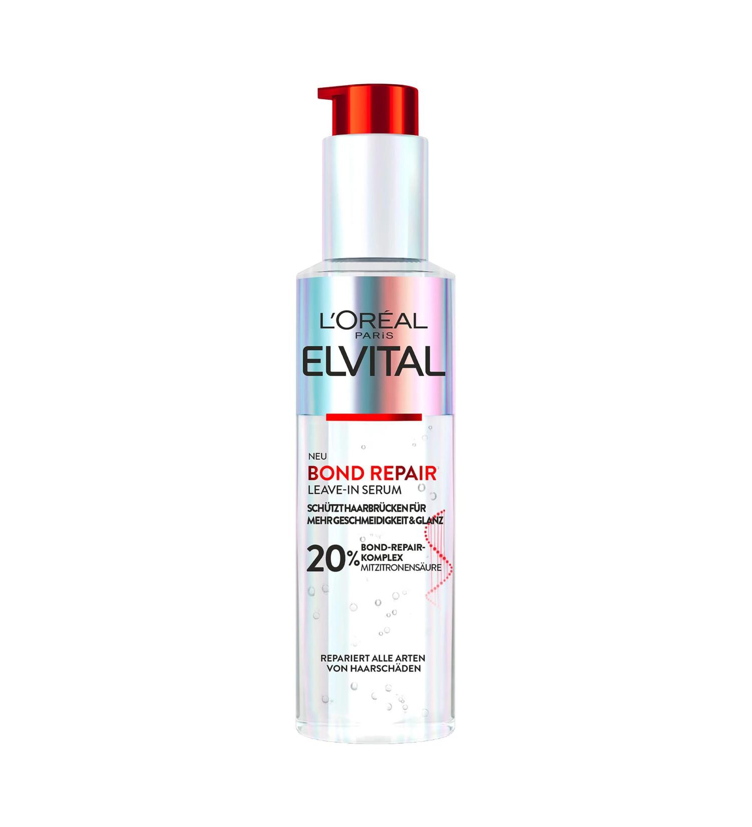 L'Or al Paris Elvital Repair Leave-in Serum 150ml | Bond Repair Complex & Citric Acid for Stronger Hair & Less Split Ends - Buy Online on SooperMarket.com