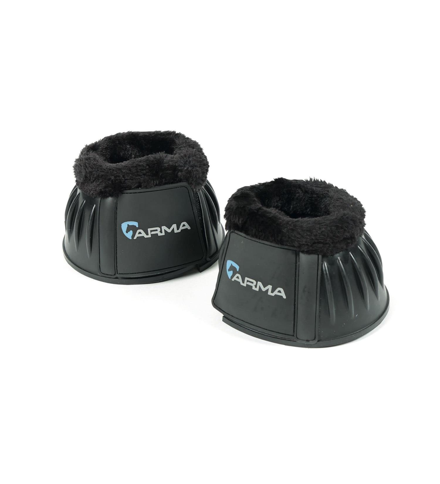 Shires ARMA Fleece Over Reach Boots - Black Cob Cob Black