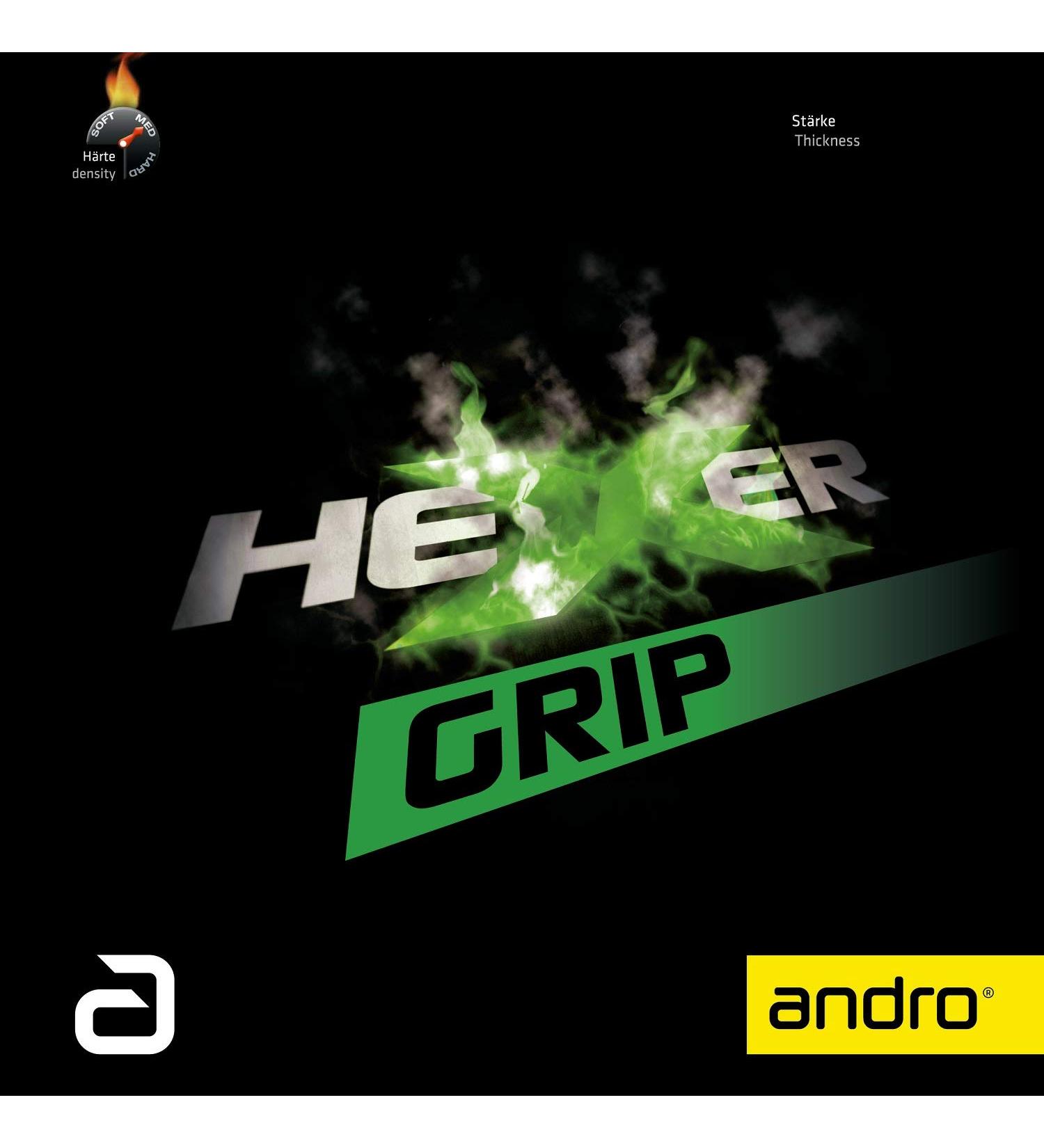 Andro Belage Hexer Grip Black 2.1 mm - Premium Table Tennis Rubber for Spin & Control | International Shipping Available - Buy Online on SooperMarket.com