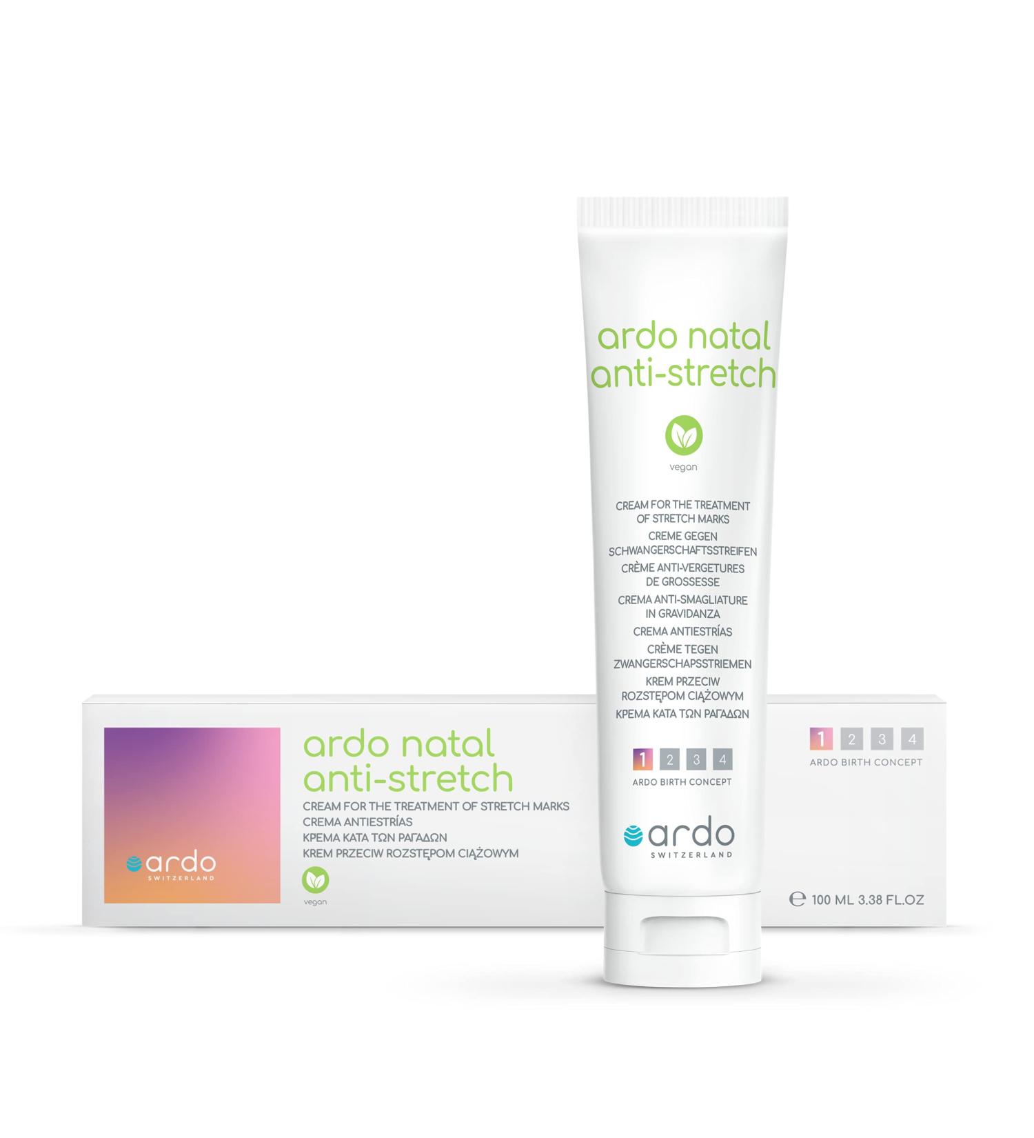 ARDO Anti-Stretch Mark Cream - Swiss Formula Vegan & Cruelty-Free Reduces Stretch Marks During Pregnancy 100ml - Buy Online on SooperMarket.com