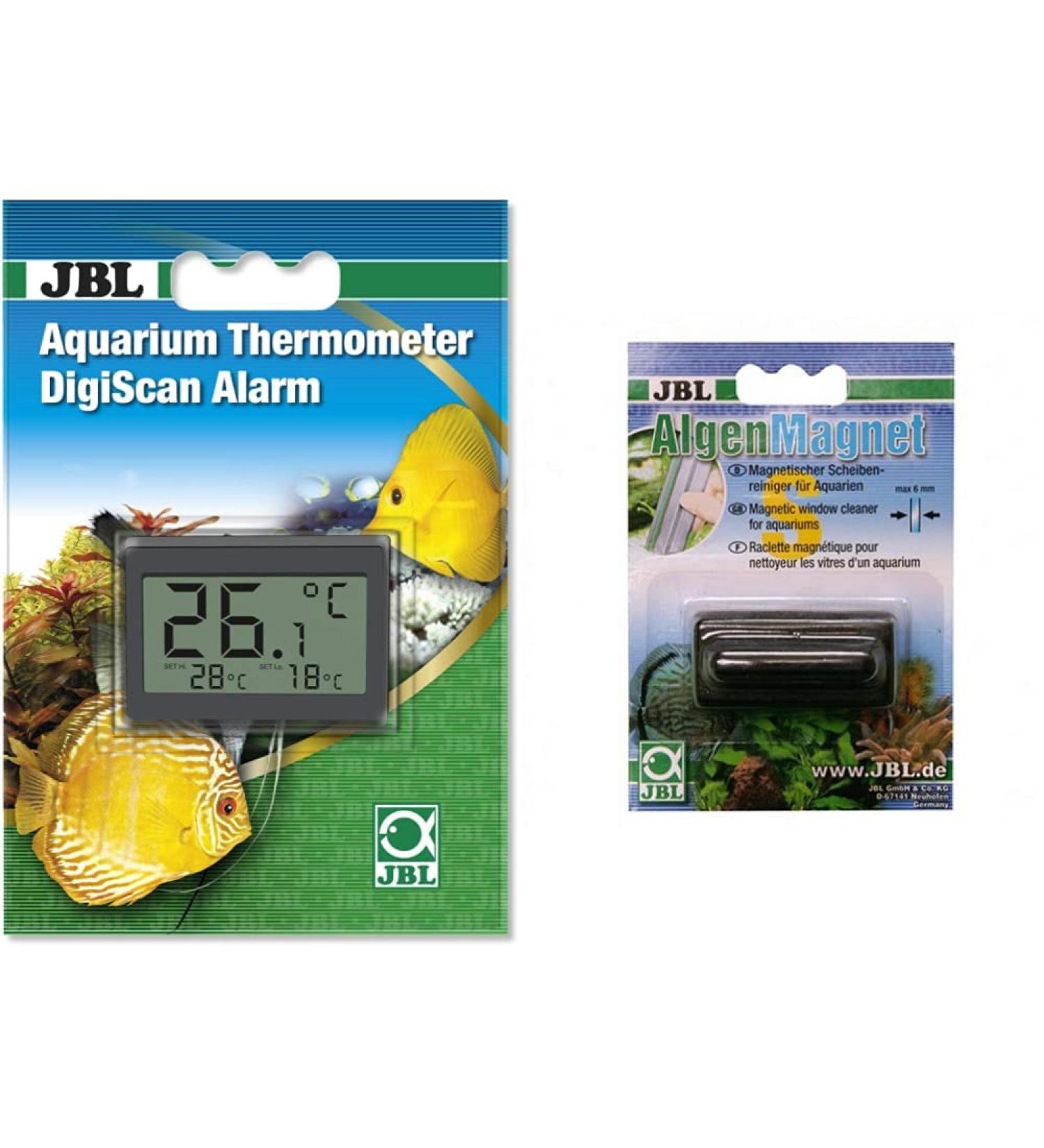 Buy JBL 6122100 Digiscan Alarm Aquarium Thermometer & Disc Cleaning Magnet Bundle - Ideal for Aquariums | International Shipping Available - Buy Online on SooperMarket.com