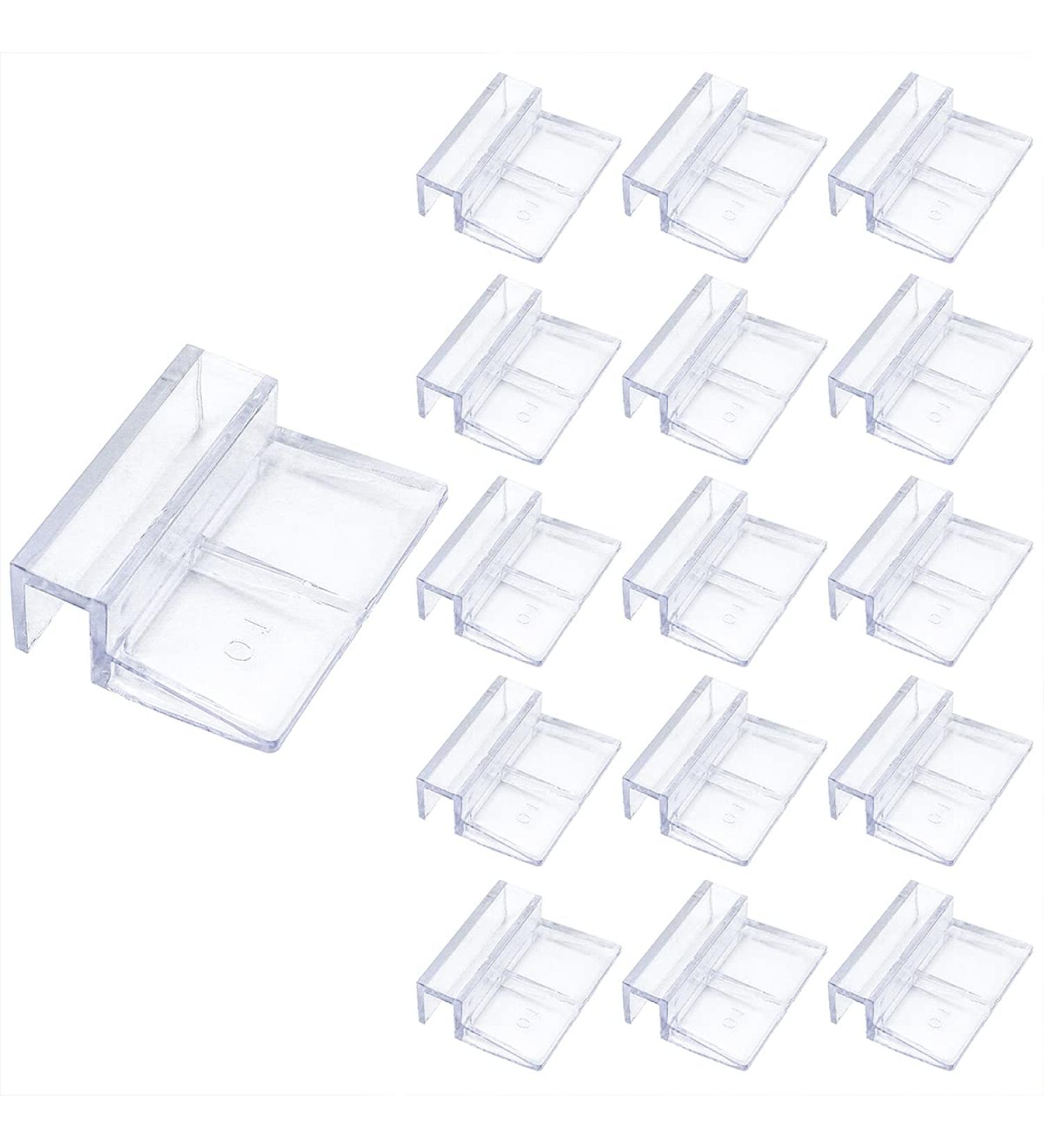 16 PCS LEEFONE 10mm Acrylic Aquarium Cover Clip - Universal Holder for Rimless Fish Tank Glass Covers - Buy Online on SooperMarket.com