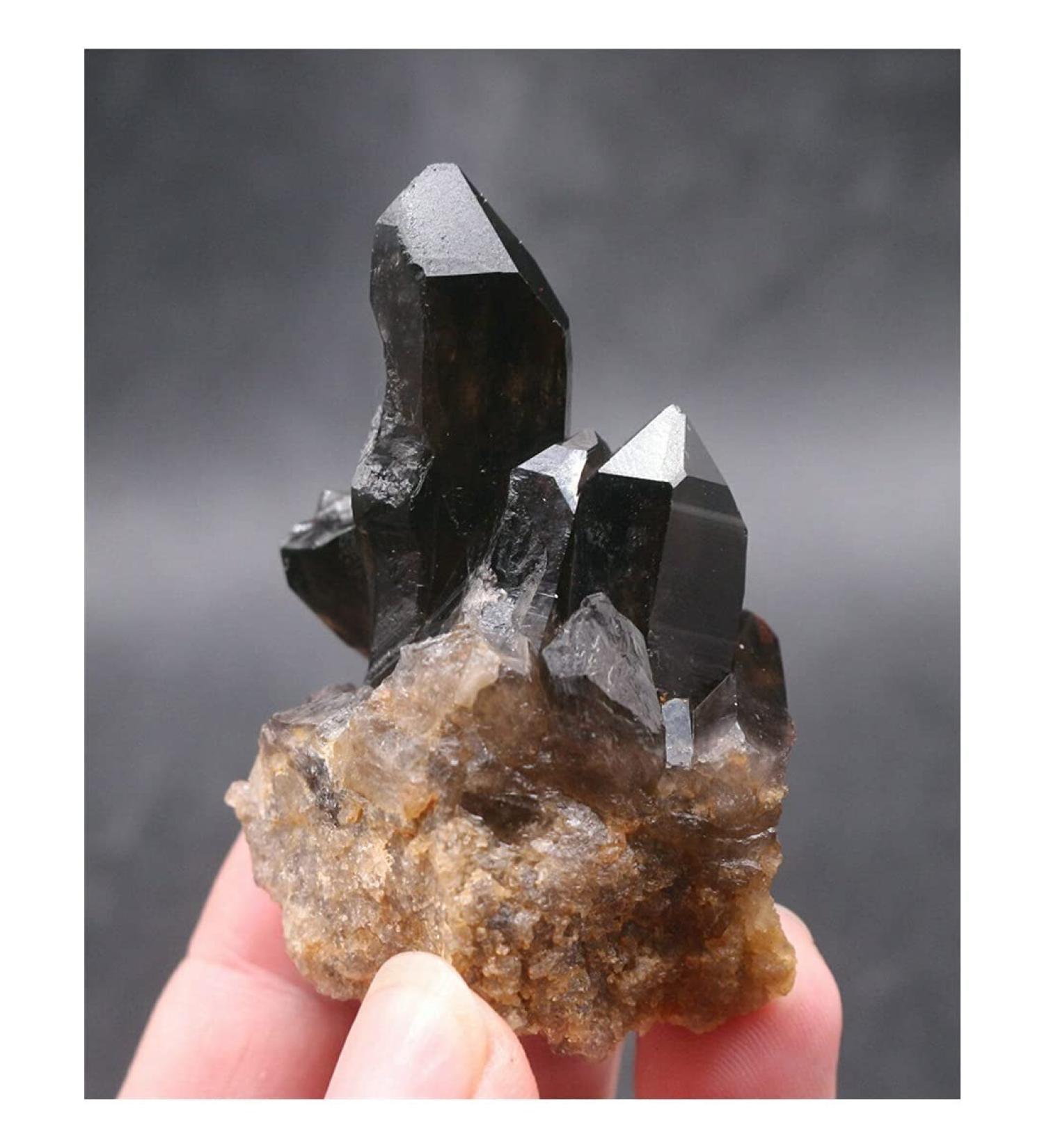 Meditation Home Decor Natural Black Quartz Crystal Cluster Natural ore Sample Stone Healing Crystal for Home Decoration Collection and Gift Meditation Reiki 80g-100g Black - Buy Online on SooperMarket.com