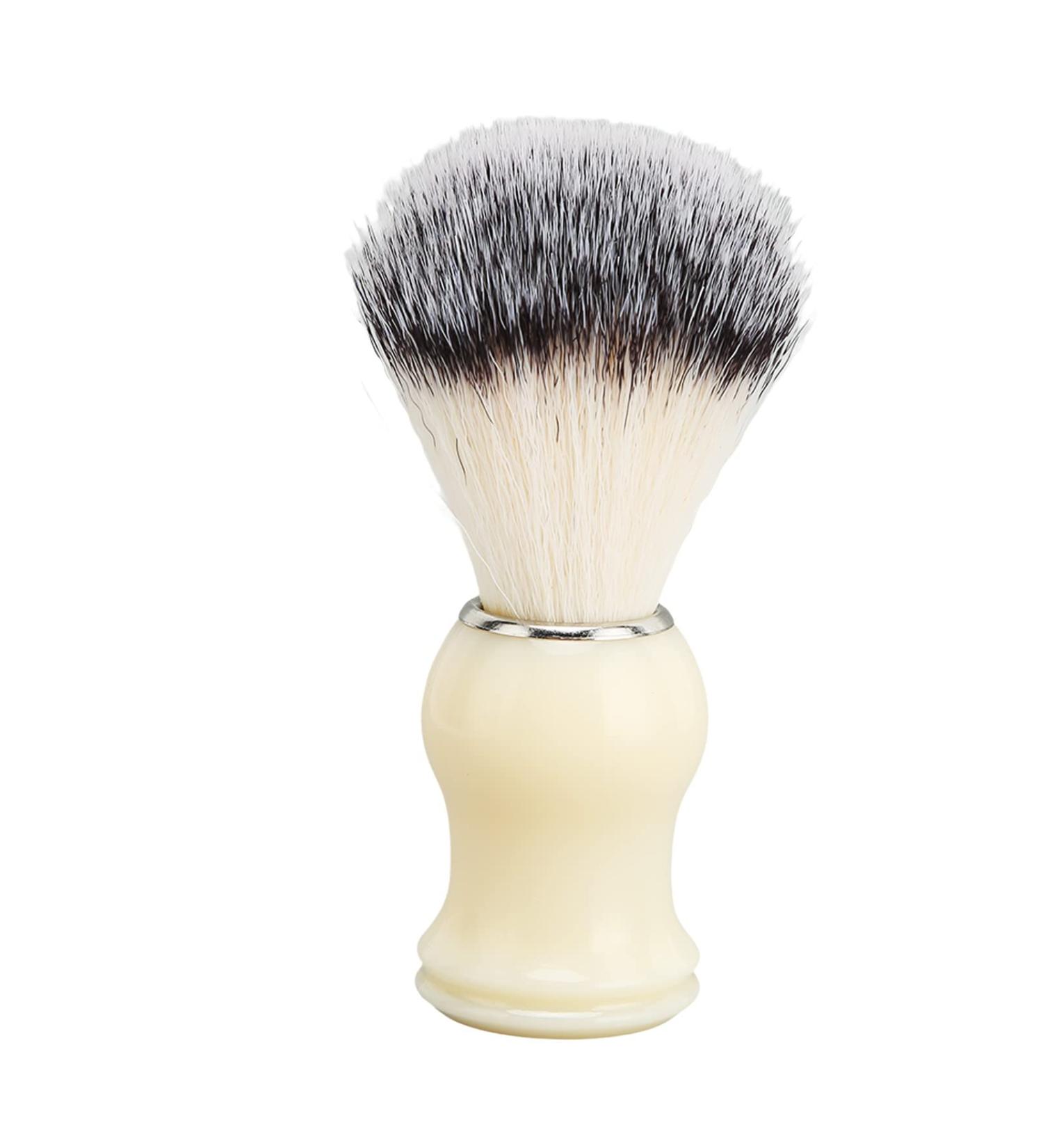 Portable White Razor Brush | Curved Handle Hairdresser Dust Brush for Easy Styling - Buy Online on SooperMarket.com