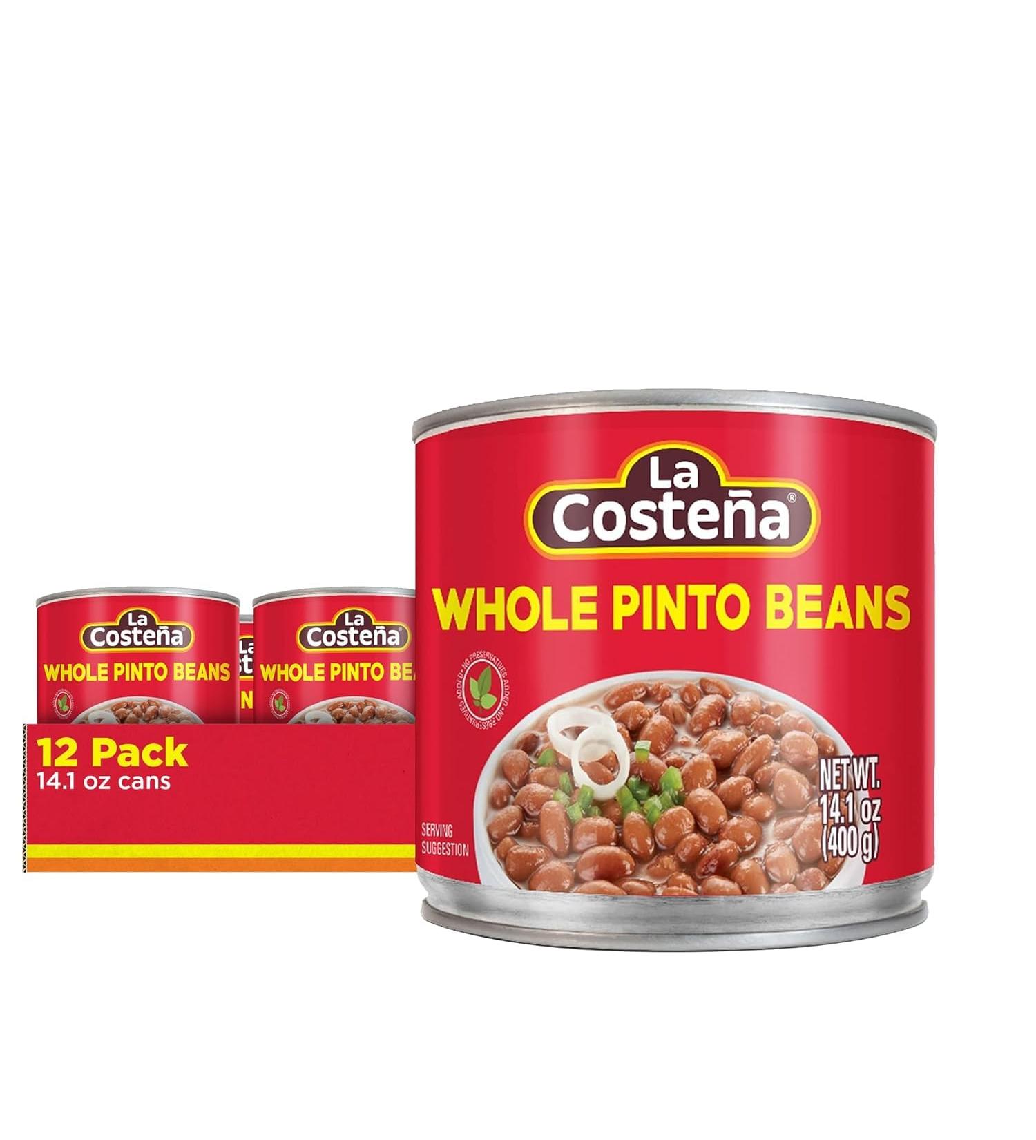 La Costena Bayos Whole Beans 12 x 400g Case/Mexican Cooked Pinto Beans Tinned Bayos Frijoles Canned Beans Wholesale (Pack of 12) - Buy Online on SooperMarket.com