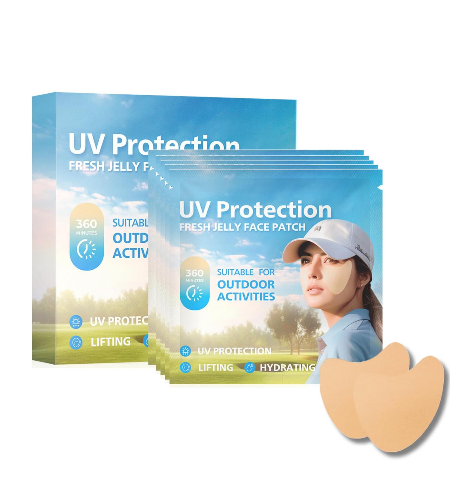 5-Pairs Golf Patches Outdoor UV Protection Face Patch Sunscreen Stickers Golf Gel Face Patches Hydrating Skin Care Patch Suitable for Outdoor Sports Cycling Mountain Climbing - Buy Online on SooperMarket.com