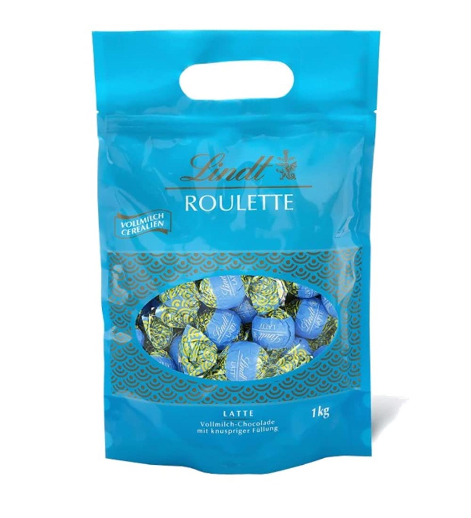 Lindt Chocolate Roulette Balls - Whole Milk Cereals | 1 kg | 80 Crispy Chocolate Pralines | Gift Pack - Buy Online on SooperMarket.com