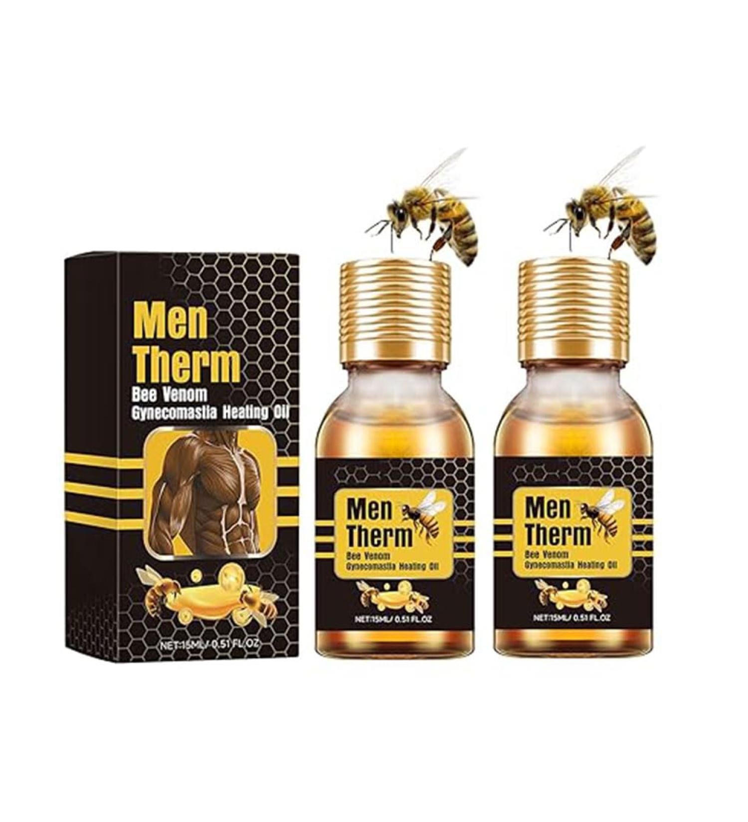 Buy Mentherm Bee Venom Gynecomenia Heating Oil & Gel | Strengthen Chest Muscles | International Shipping - Buy Online on SooperMarket.com