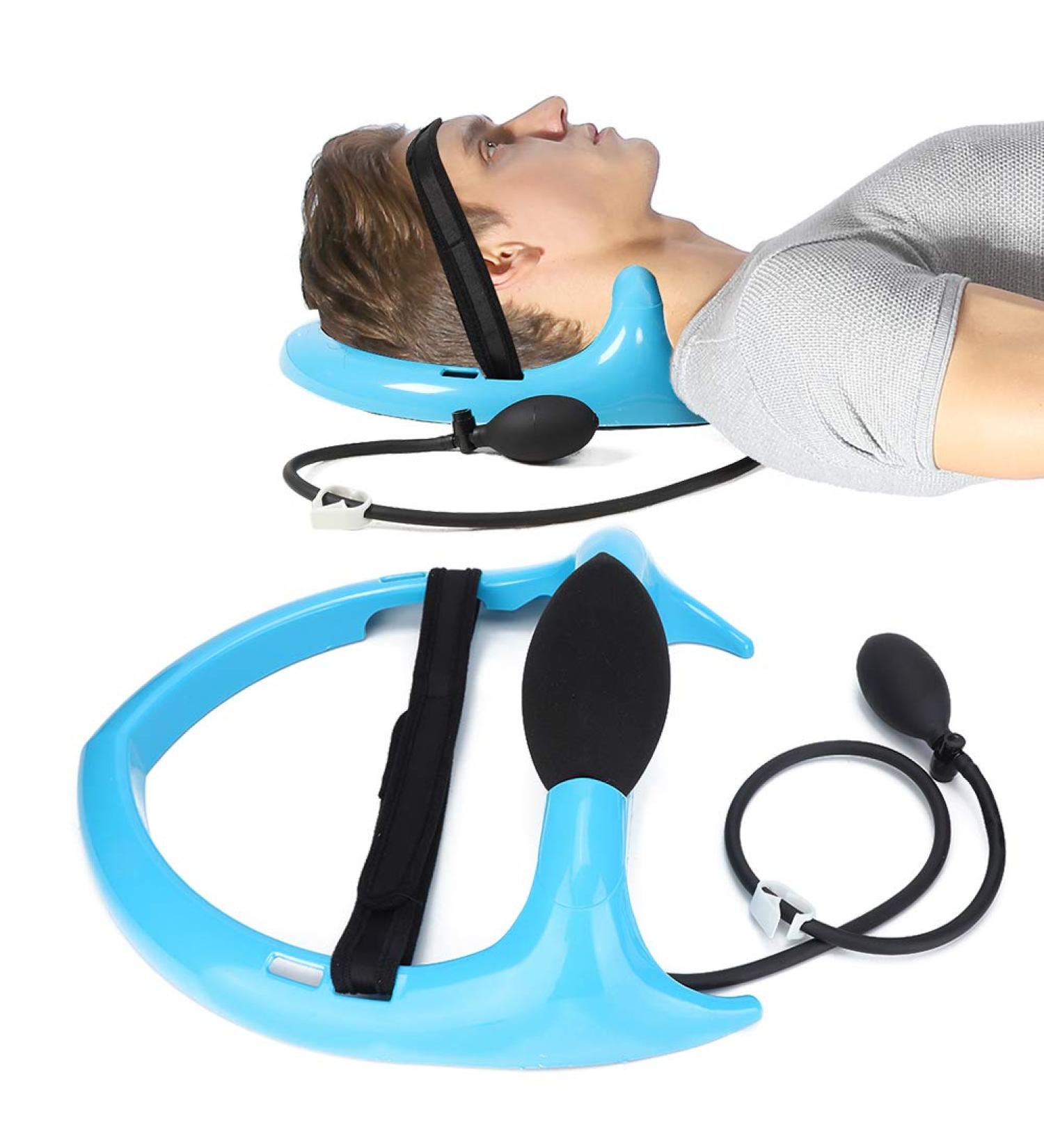 Inflatable Cervical Neck Traction Device & Massage Pillow - Adjustable Pain Relief & Comfort - Buy Online on SooperMarket.com