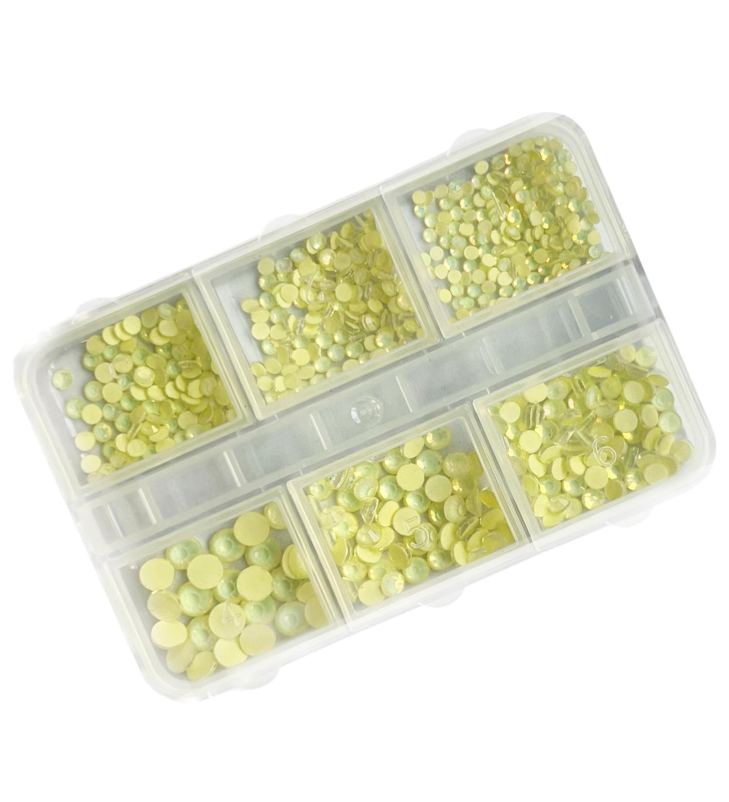 1Box Mixed Nails Art Decorations 3D Beads Nail Easy Installation And Removal Add Charm To Your Nail Nail Supplies Yellow - Buy Online on SooperMarket.com