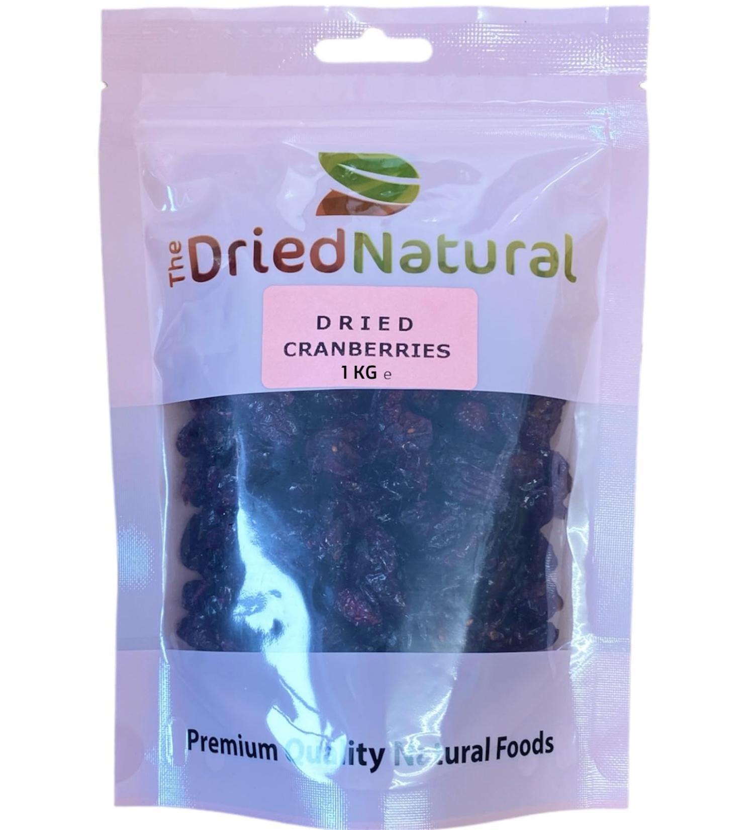 Dried Cranberries Sweetened Fruit 1 KG Premium Quality - The Dried Natural - Buy Online on SooperMarket.com