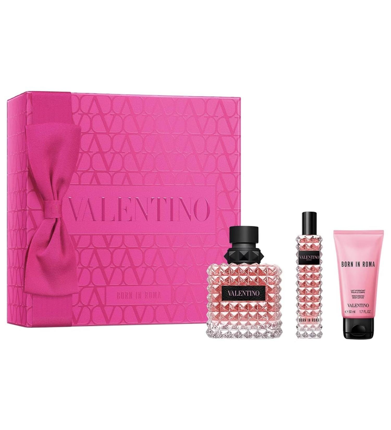 Valentino Born in Roma Donna Gift Set (EDP 3.4 fl. oz + travel EDP 0.5 fl. oz + Body Lotion 1.7 fl. oz)