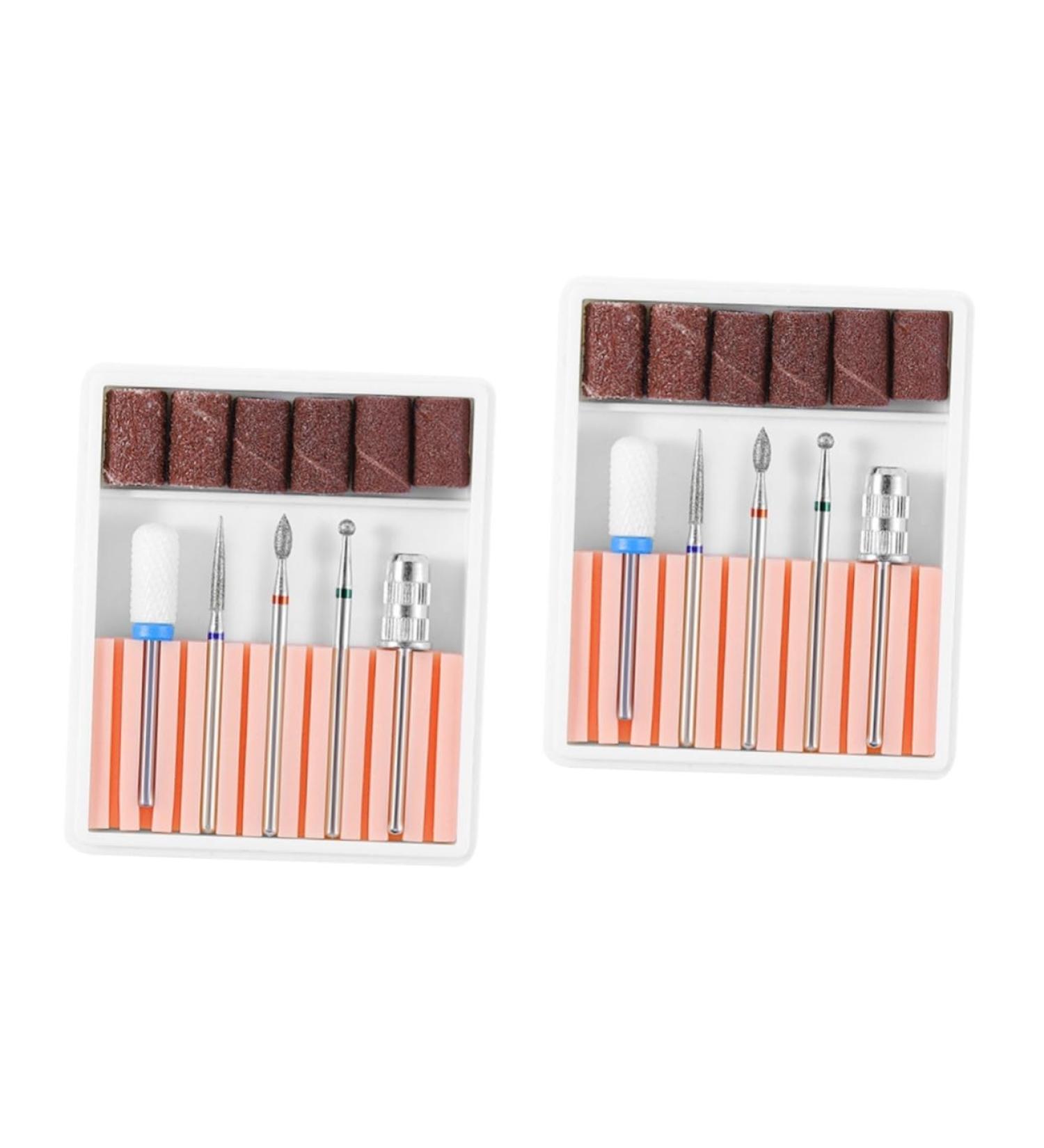 POPETPOP 2 Sets Nail Drill Bits Nail Polish Tools Sturdy Drill Bits Nail Files for Gel Nails Nail Art Tool Drill Bits for Nails Brocas Para Nail Grinding Head Manicure Tools Alloy Pink 6.5x5.5cmx2pcs Pinkx2pcs - Buy Online on SooperMarket.com