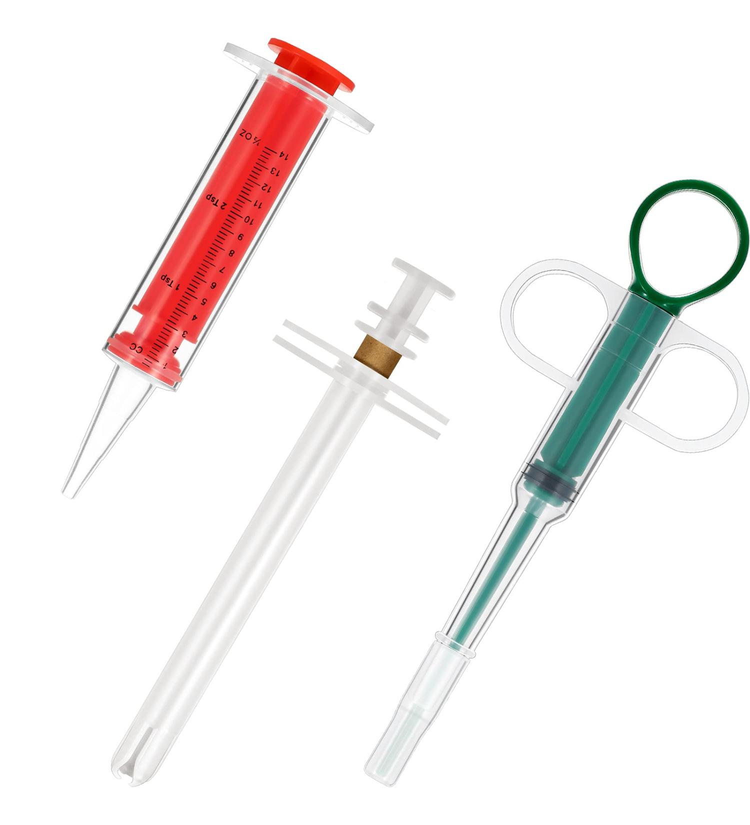 Pet Cat and Dog Pill Shooter Syringe Dispenser - Reusable Liquid Feeding for Small Animals | 3 Styles - Buy Online on SooperMarket.com