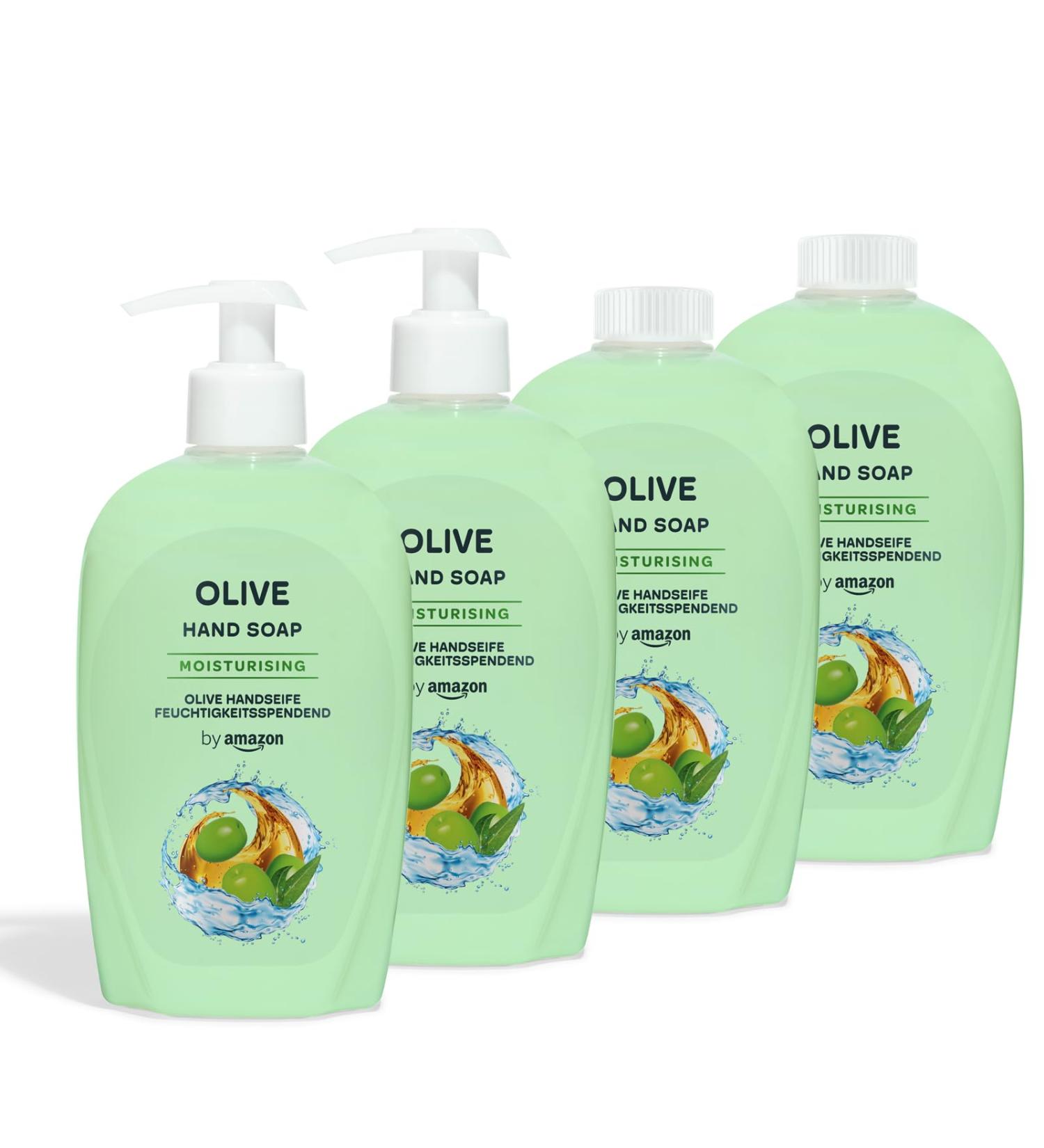 Buy By Amazon Olive Hand Soap | 4 x 500 ml | Nourishing & Moisturizing | Free International Shipping - Buy Online on SooperMarket.com