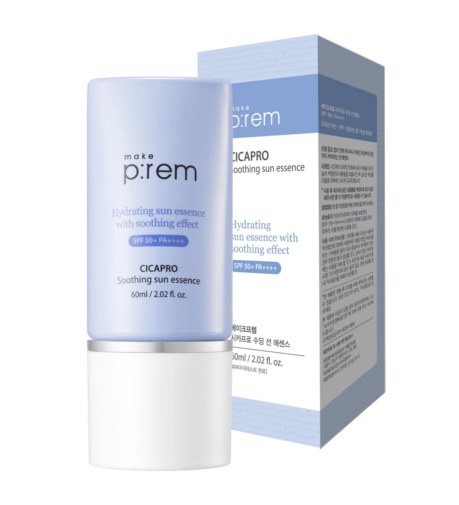 MAKEPREM CICA Pro Soothing Sun Essence SPF 50+ PA++++ - Daily Hydrating Lotion - Buy Online on SooperMarket.com
