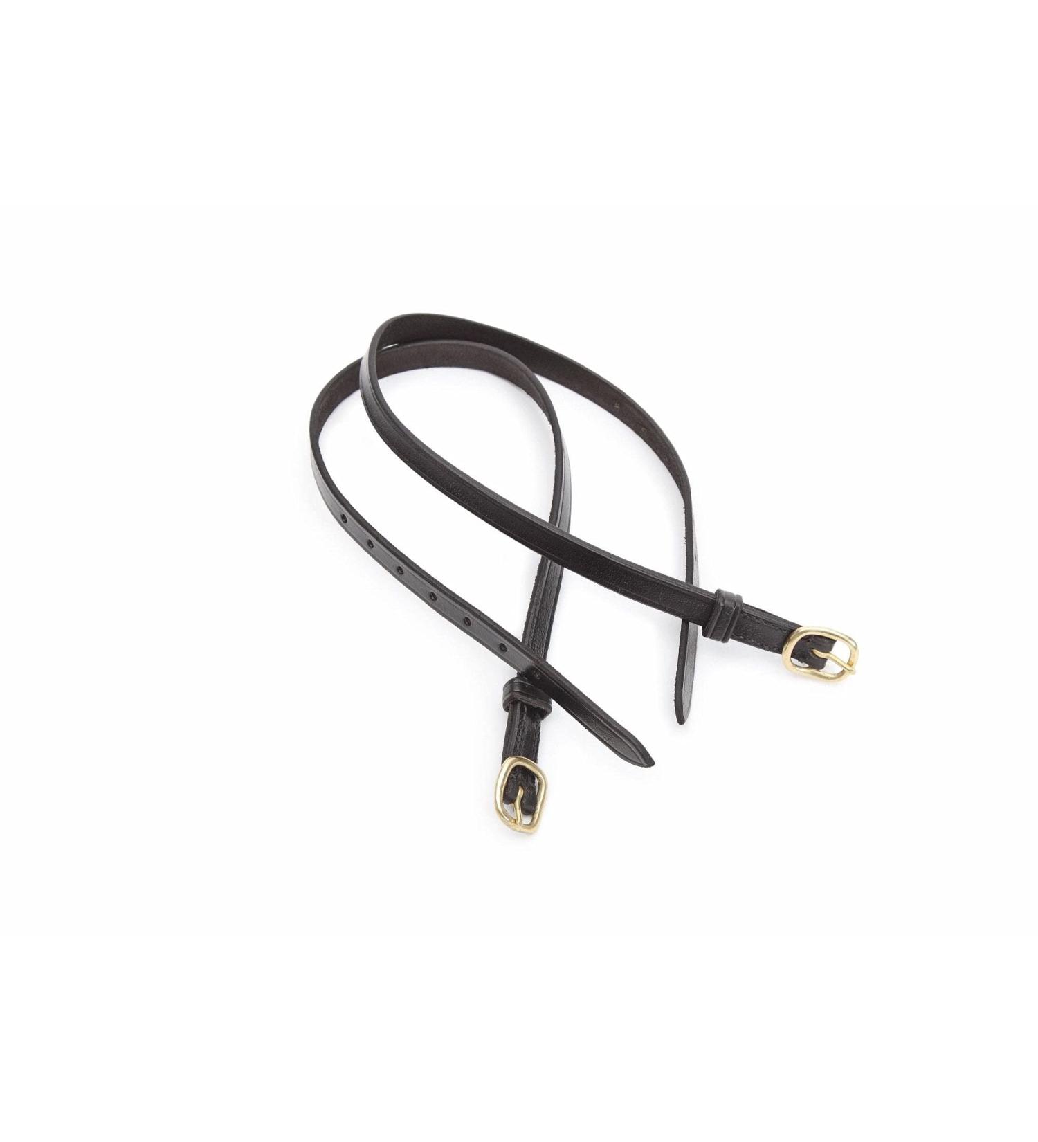 Shires Blenheim Childrens Leather Spur Straps Havana