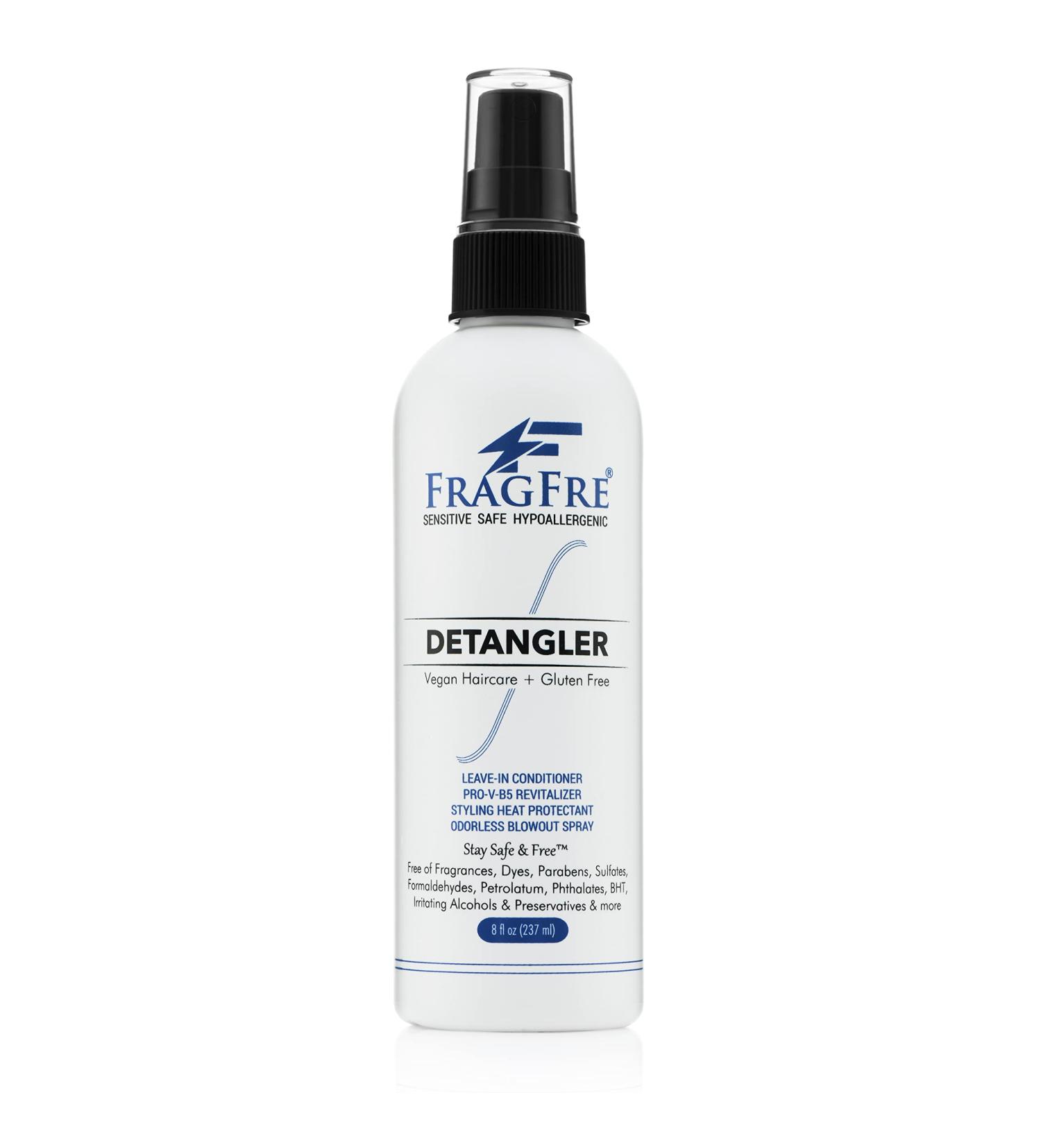 FRAGFRE Hair Detangler Spray 8 oz - Leave-in Conditioner for Sensitive Scalp - Heat Protectant & Styling Spray - Fragrance-Free, Paraben-Free - Gluten-Free, Vegan, Cruelty-Free - 8 Fl Oz - Buy Online on SooperMarket.com