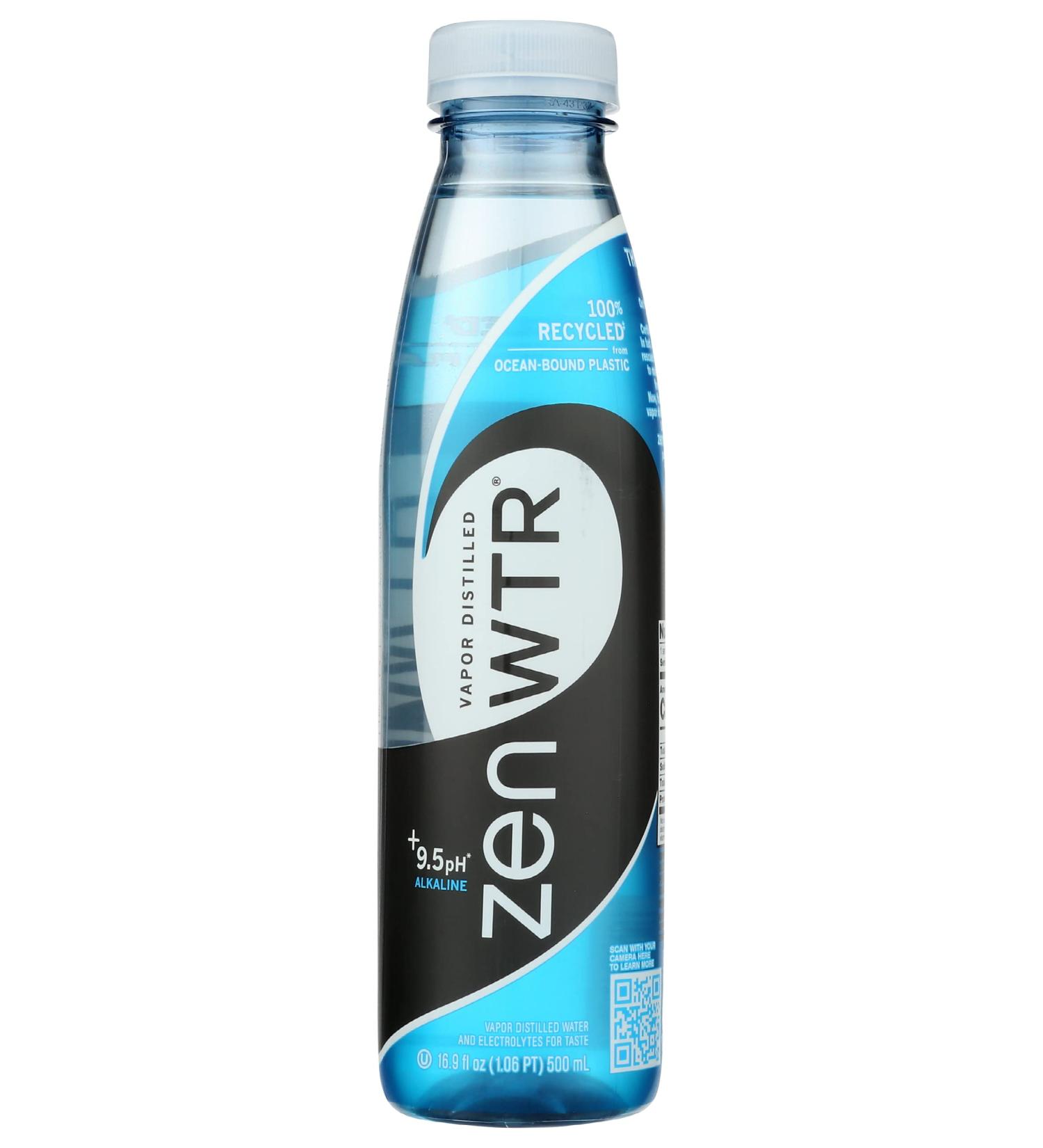 ZENWTR Water Vapor Distilled â€“ 9.5 pH Alkaline Water (16.9 Fl Oz) | Pure Hydration - Buy Online on SooperMarket.com