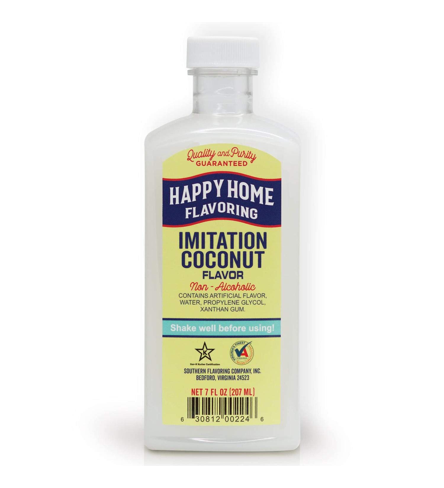 Happy Home Imitation Coconut Flavoring 7 oz - Non-Alcoholic & Certified Kosher - Buy Online on SooperMarket.com