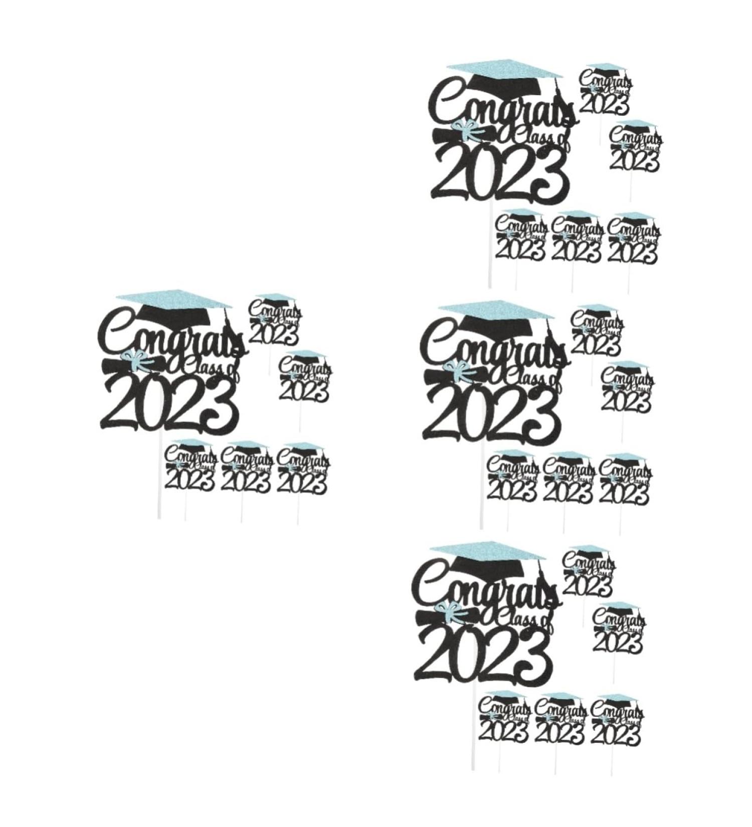 HOMSFOU 24 Pcs Graduation Cake Decorating Graduation Decorations Graduation Cap Cupcake Topper Class a Customs Graduation Party Cake Decorations Phd Cake Picks Ornament Paper Cup - Buy Online on SooperMarket.com